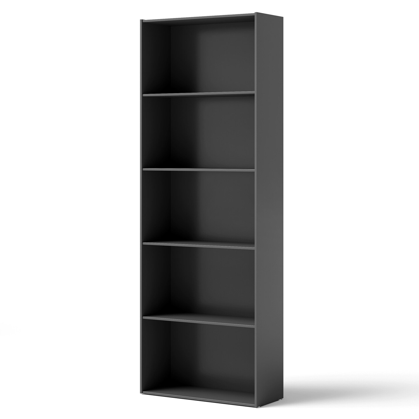 5-Tier Modern Bookcase with Open Storage Shelves and Durable MDF Frame