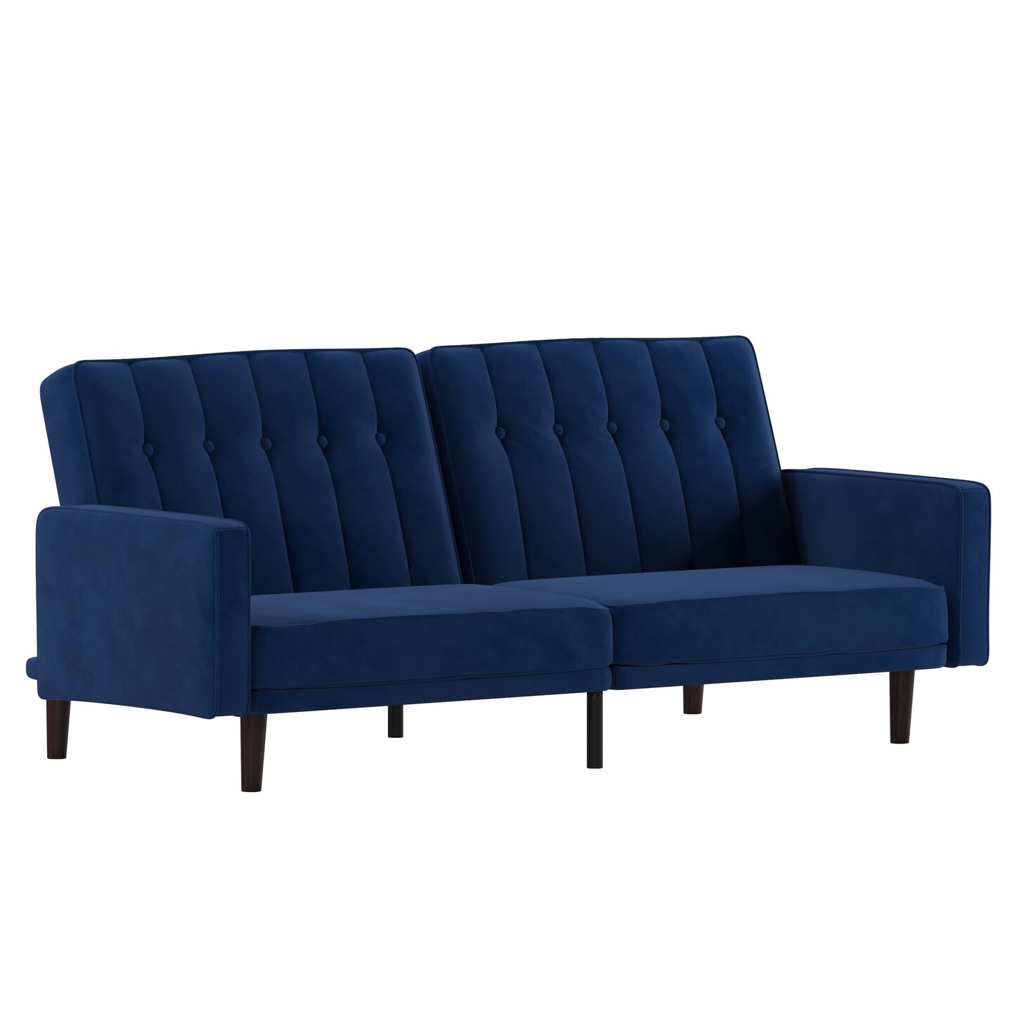 Merrick Lane Ramey Mid Century Modern Split-Back Sofa Futon with 3 Recline Positions