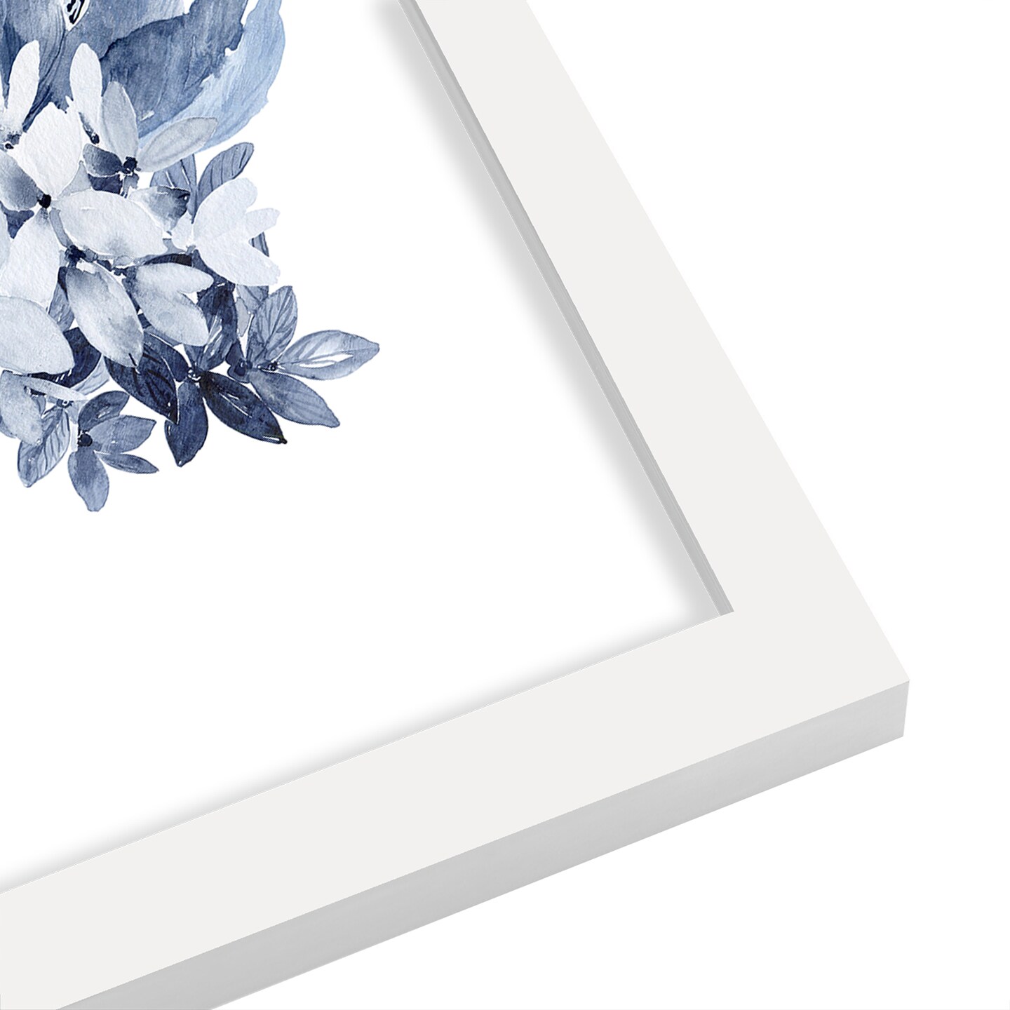 Blue Floral 1 by Wall + Wonder Frame  - Americanflat