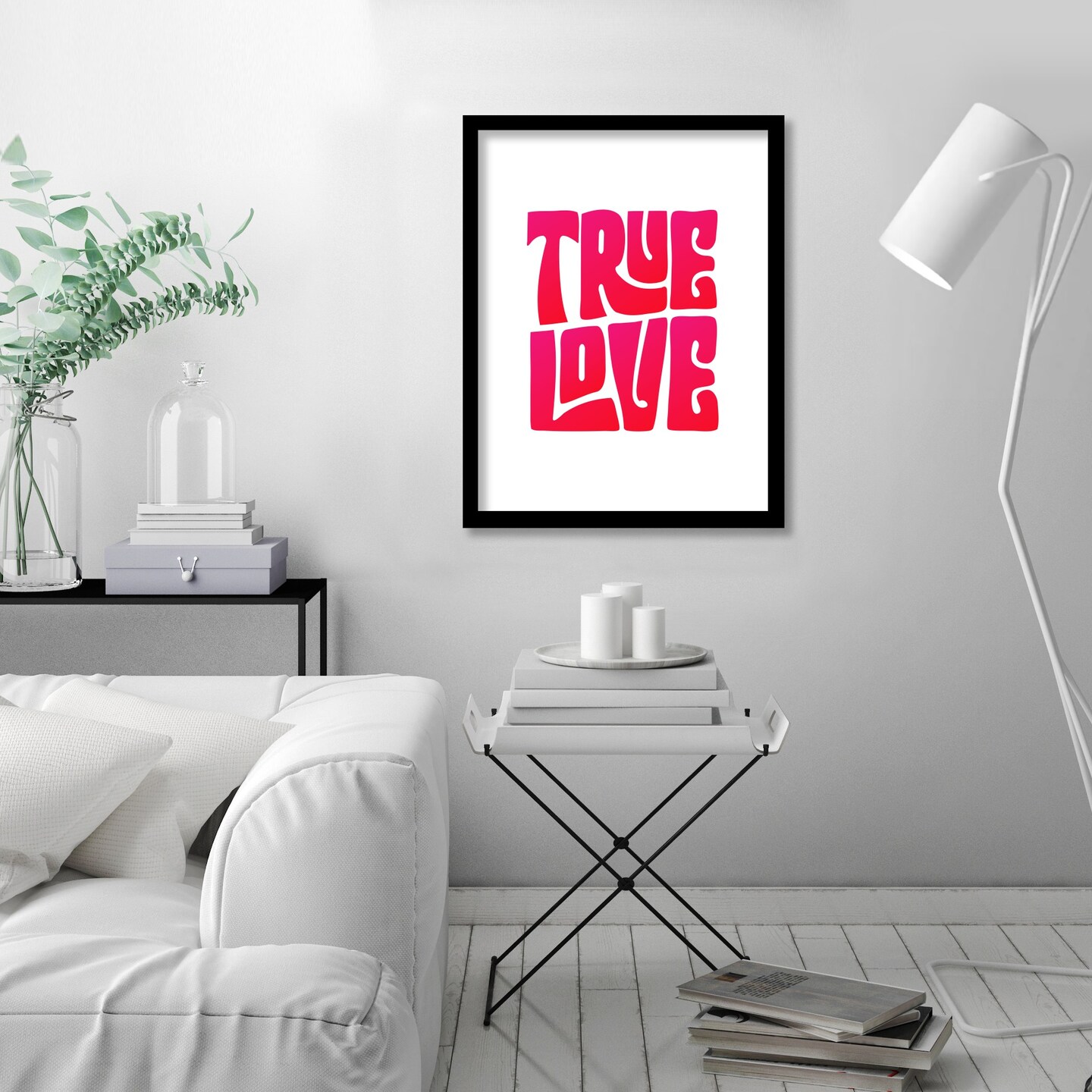 True Love by Elena David Black Framed Wall Art - Americanflat