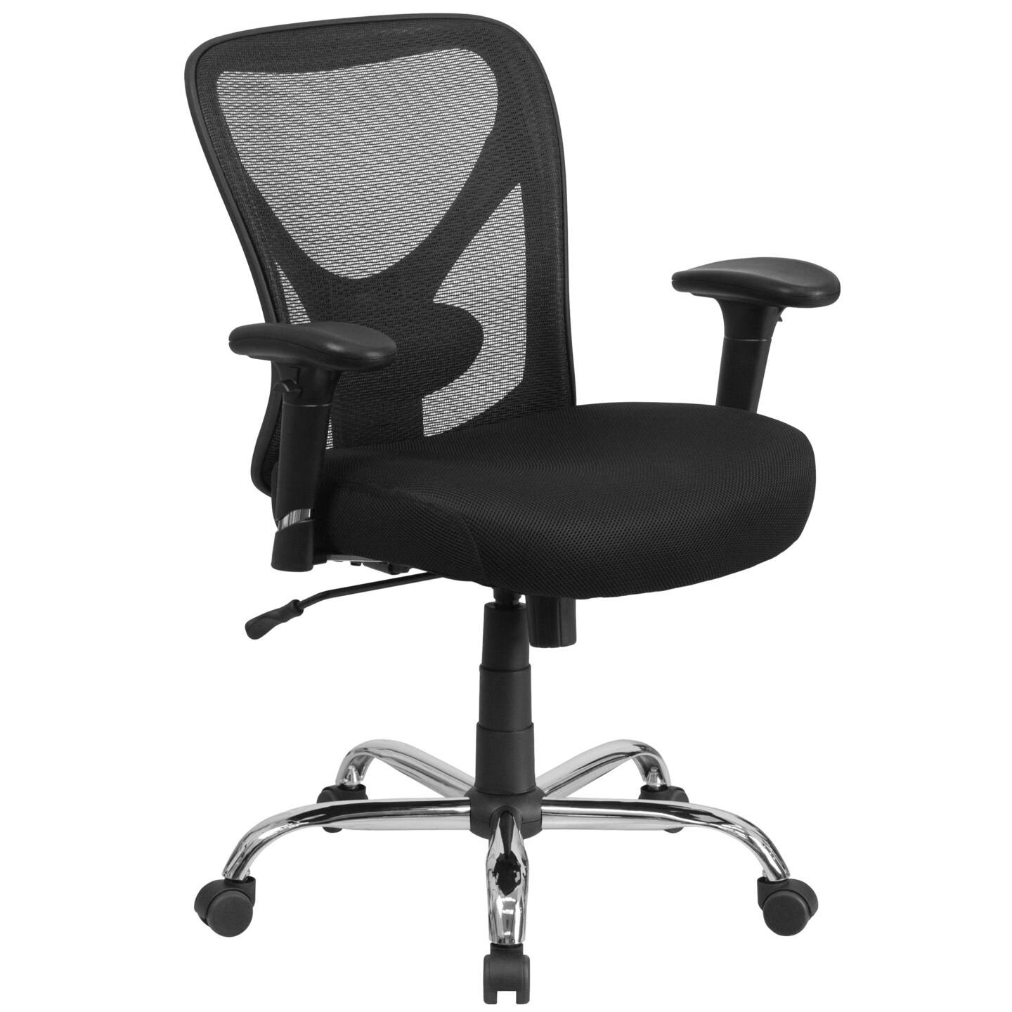 Emma and Oliver Big &#x26; Tall 400 lb. Rated Mesh Swivel Ergonomic Task Office Chair with Height Adjustable Back and Arms