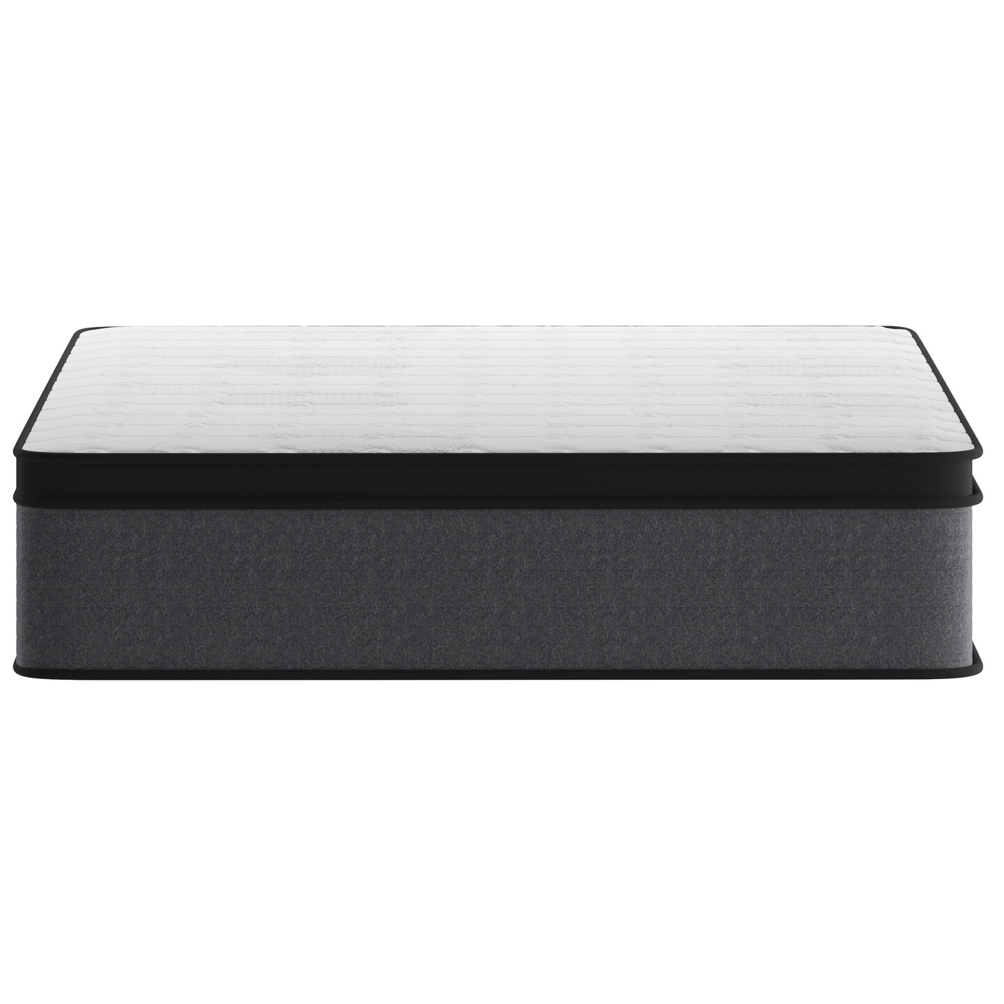 Merrick Lane Lofton Full Size 13&#x22; Euro Top Mattress in a Box with Hybrid Pocket Spring and Foam Design for Supportive Pressure Relief