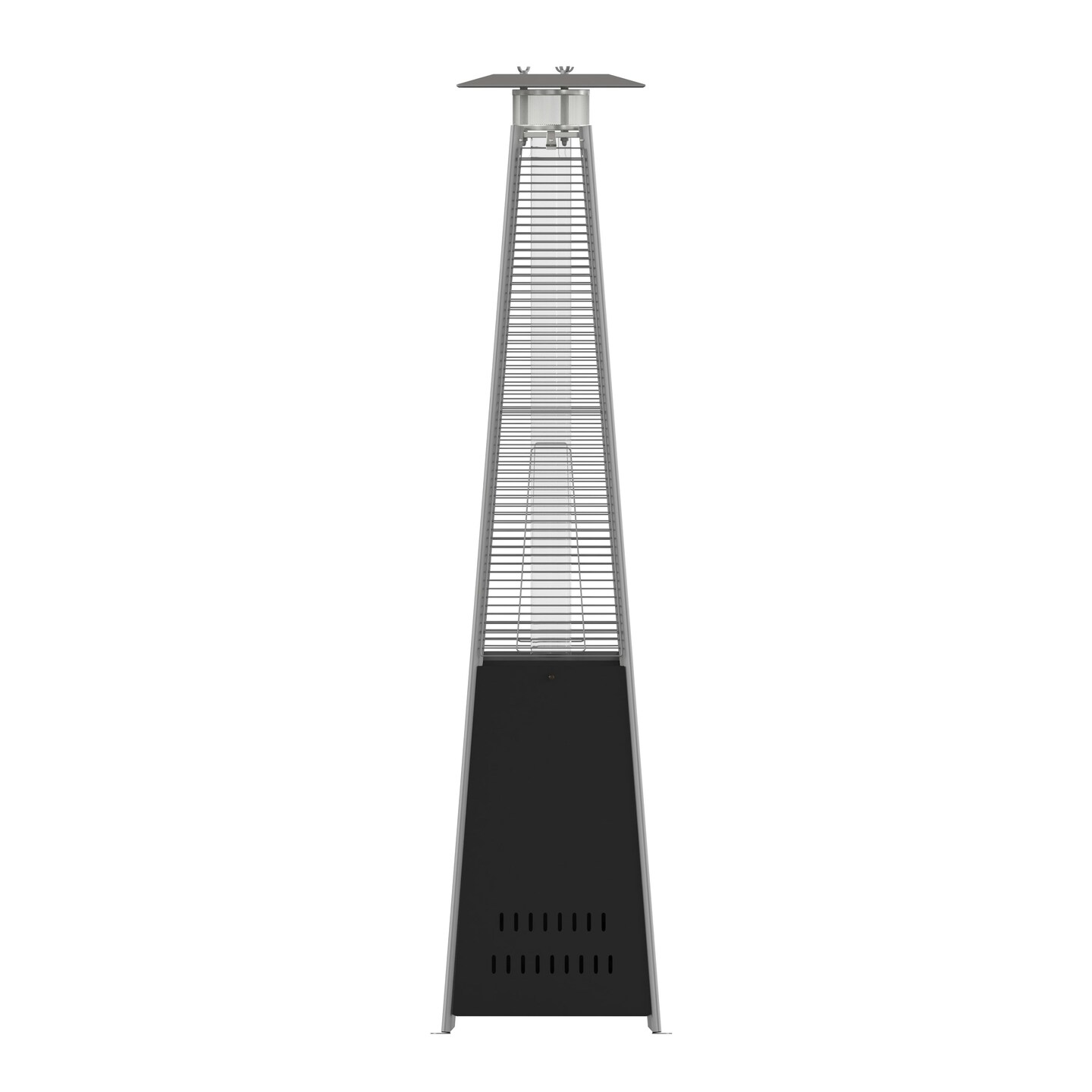Merrick Lane Stainless Steel Pyramid Shape Portable Outdoor Patio Heater - 7.5 Feet Tall