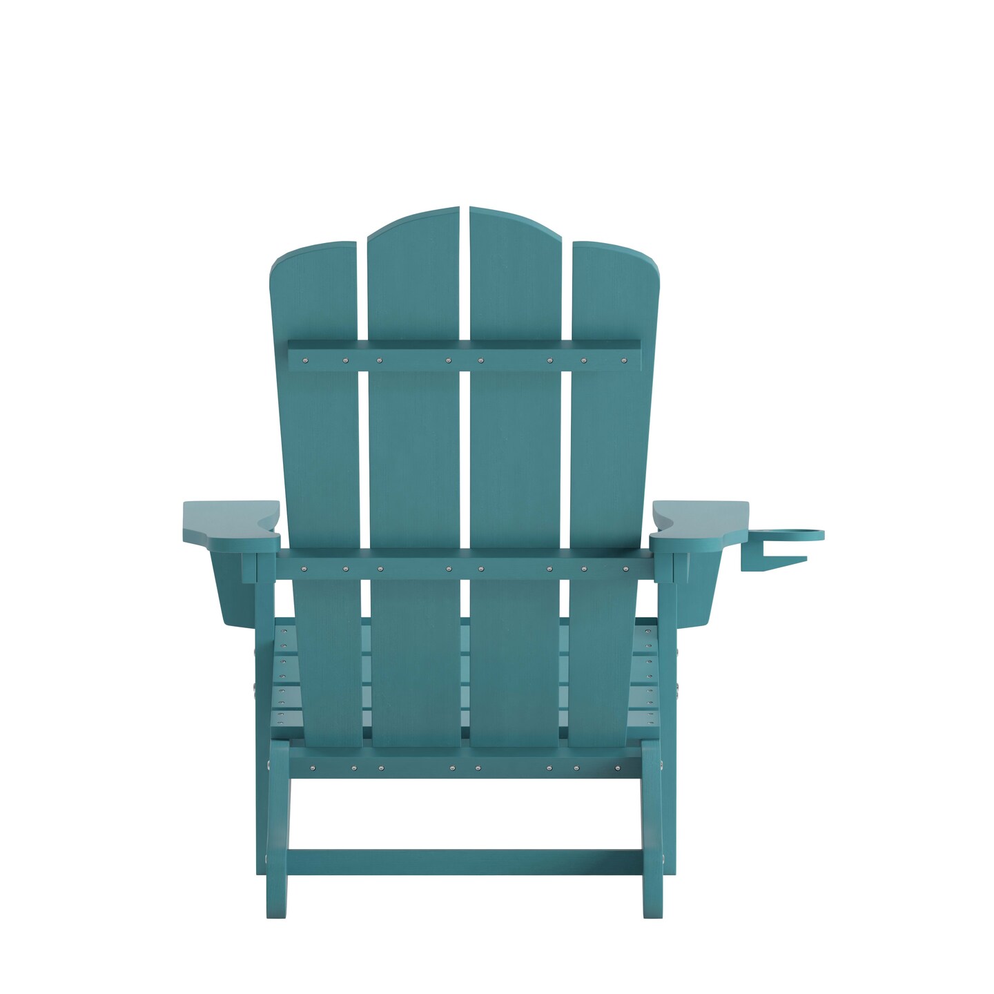 Merrick Lane Nassau Adirondack Chair with Cup Holder, Weather Resistant HDPE Adirondack Chair