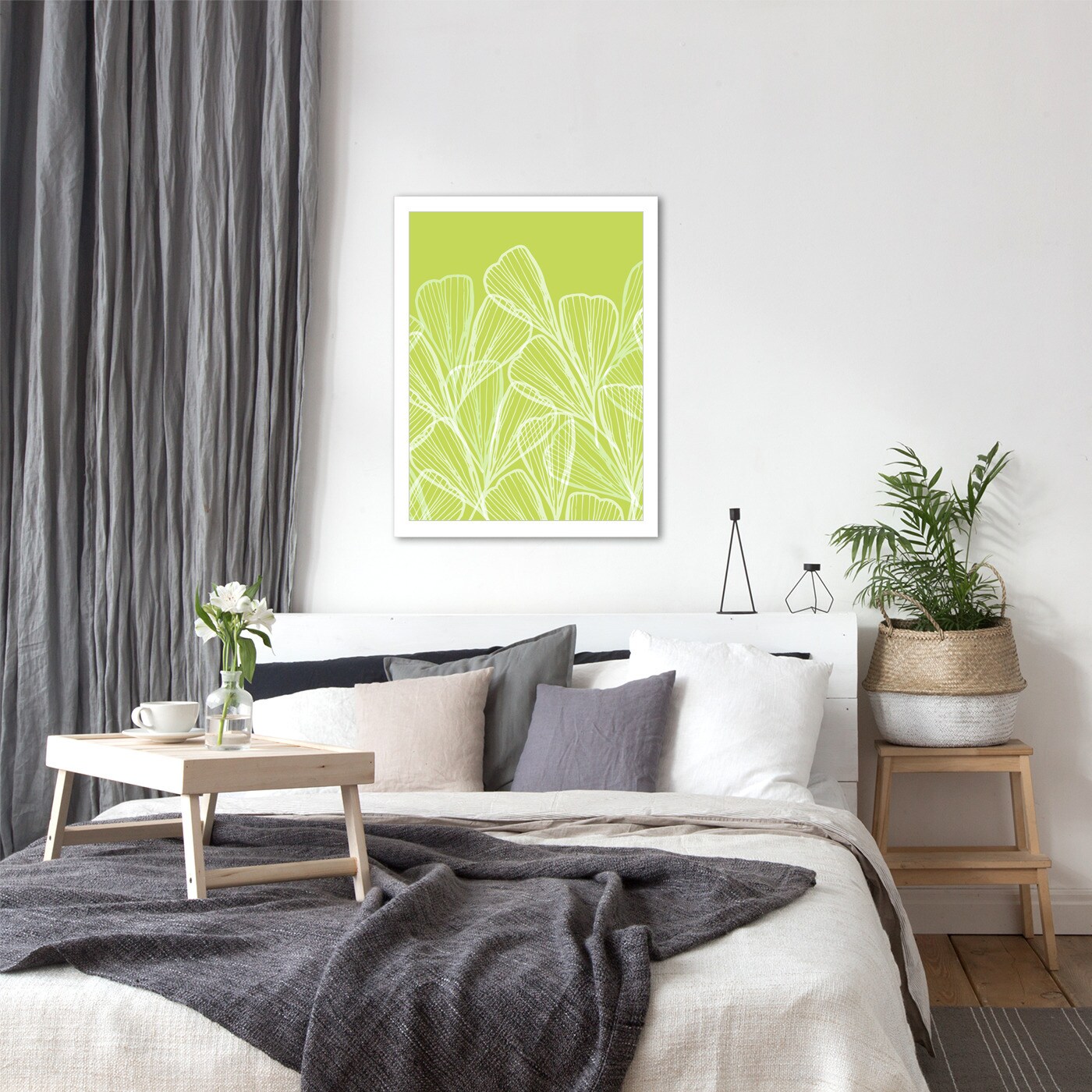 Floral Abstract In Summer Green by Modern Tropical Frame  - Americanflat