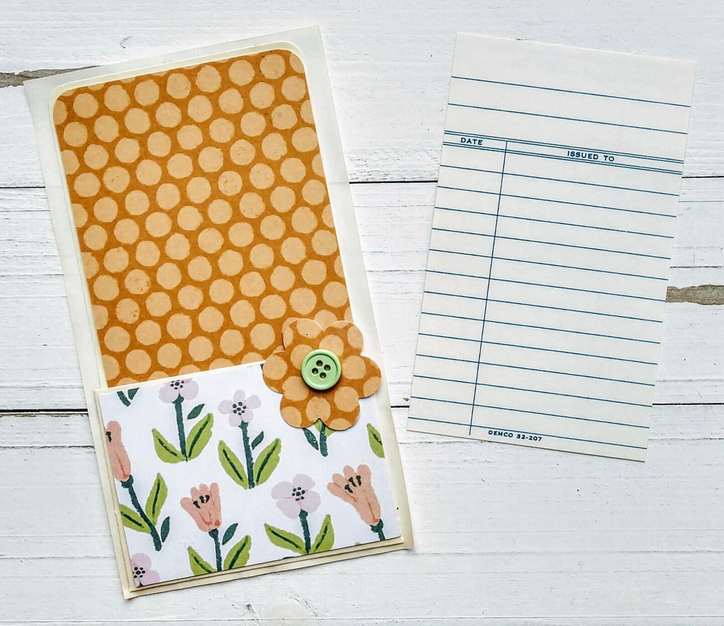 library card sleeve Library Card Pocket – Scrap Diva Designs