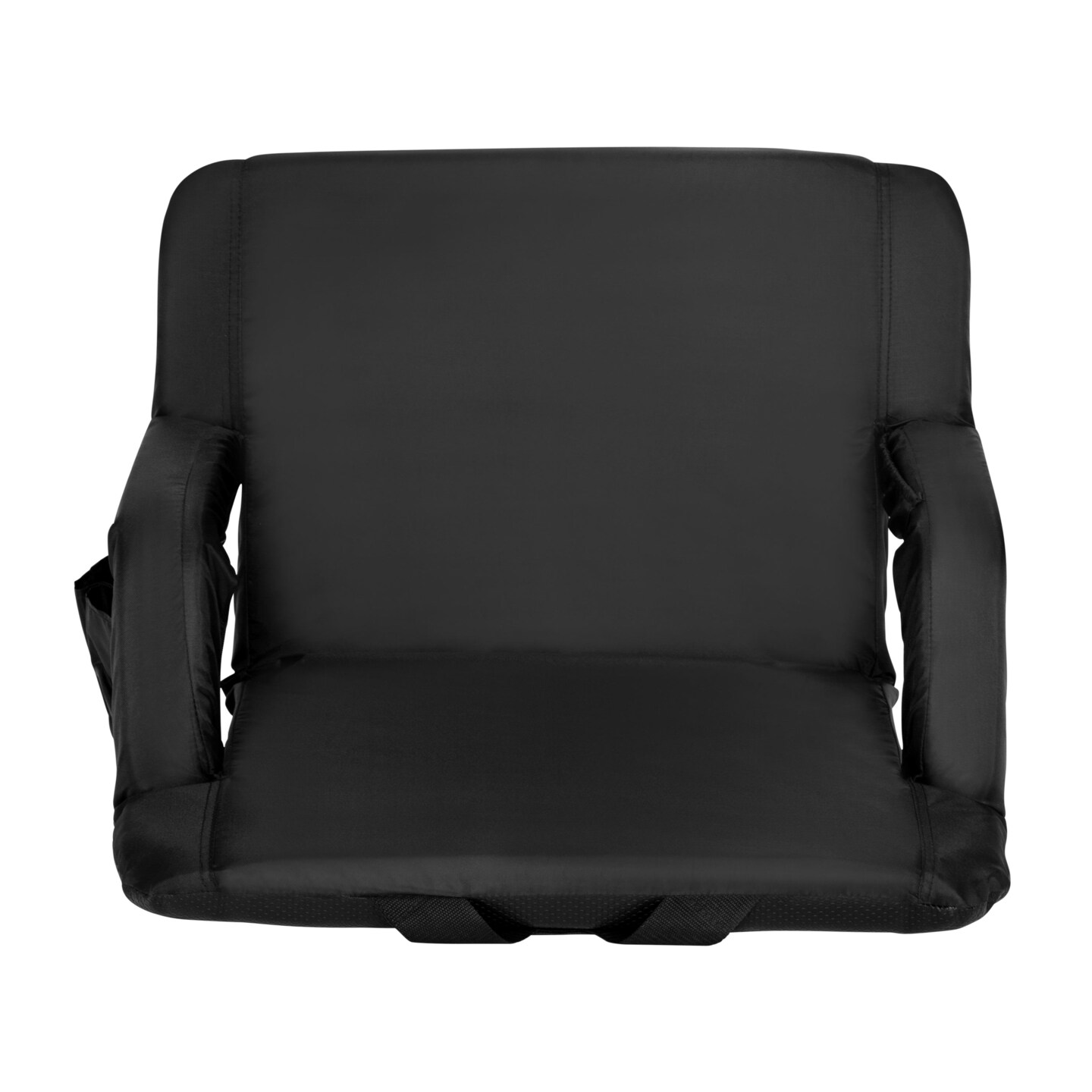Emma and Oliver Extra Wide Portable Stadium Chair with Reclining Padded Back & Seat, Lightweight Metal Frame with Armrests & Backpack Straps