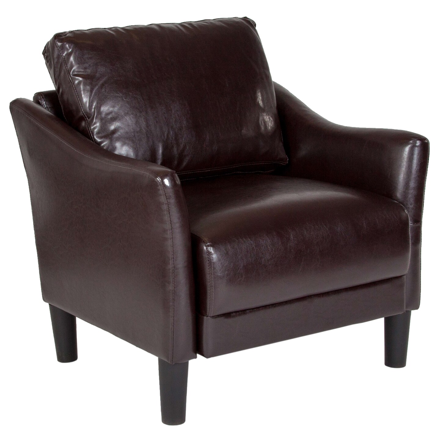 Emma and Oliver Living Room Slanted Arm Chair Single Seat Couch