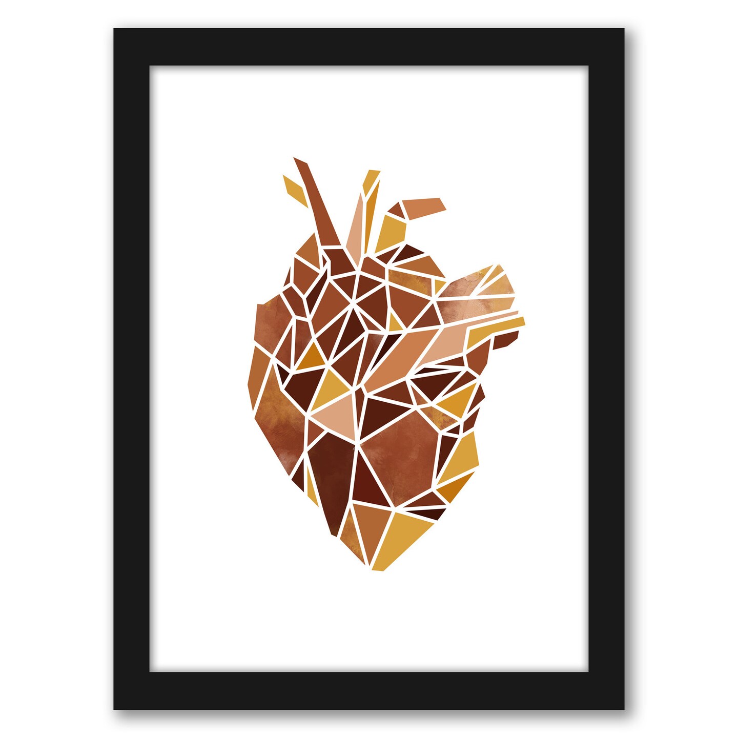 Geometric Heart by Elena David Frame  - Americanflat