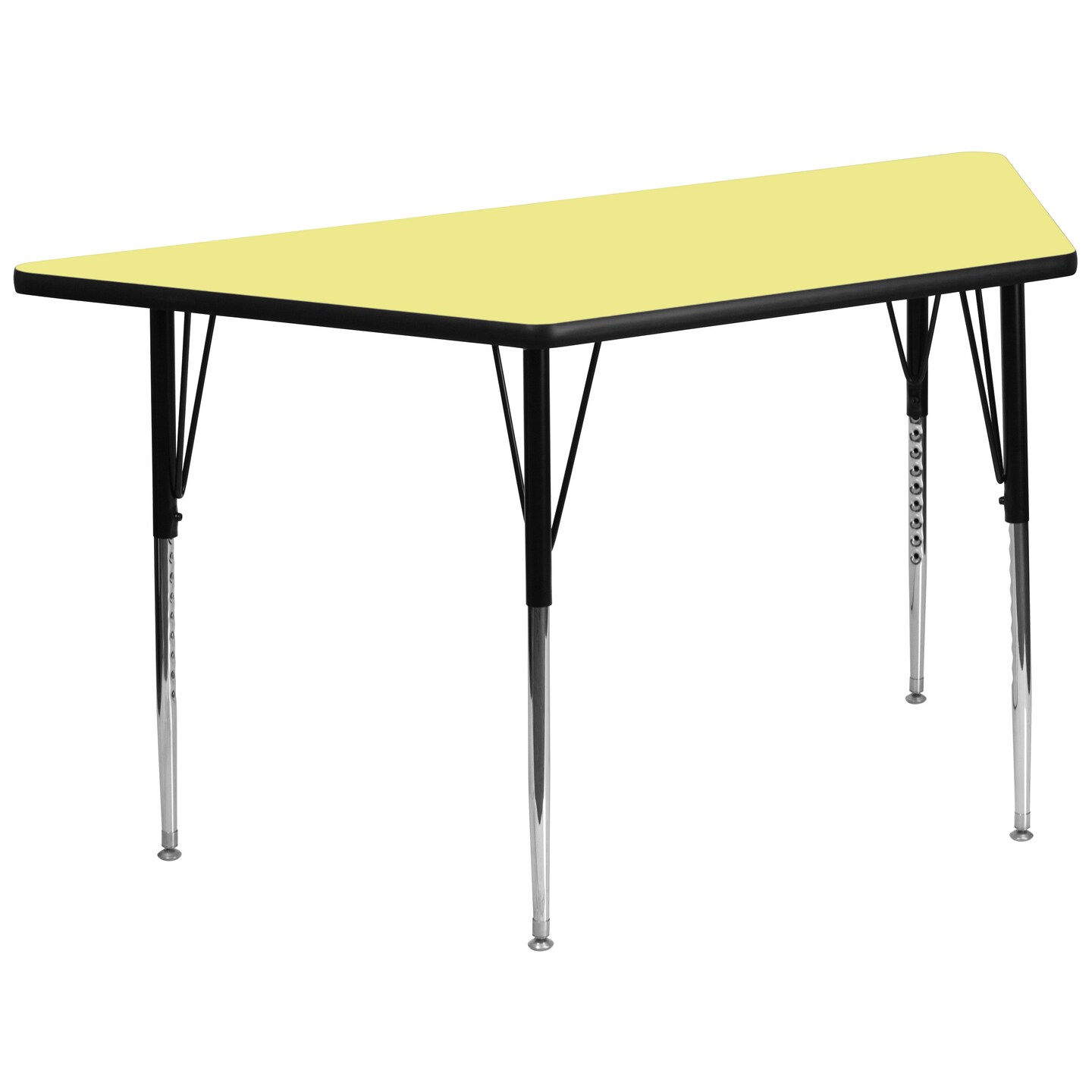Emma and Oliver 29x57 Trapezoid Laminate Adjustable Activity Table
