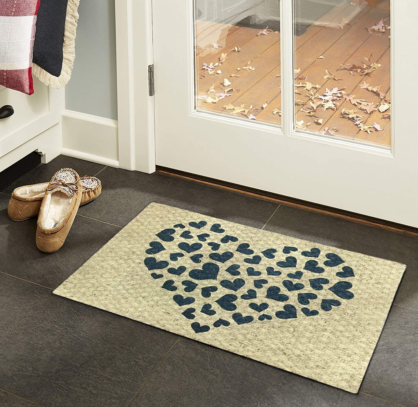 Hearts Outdoor Coir Doormat 18" x 30" Michaels