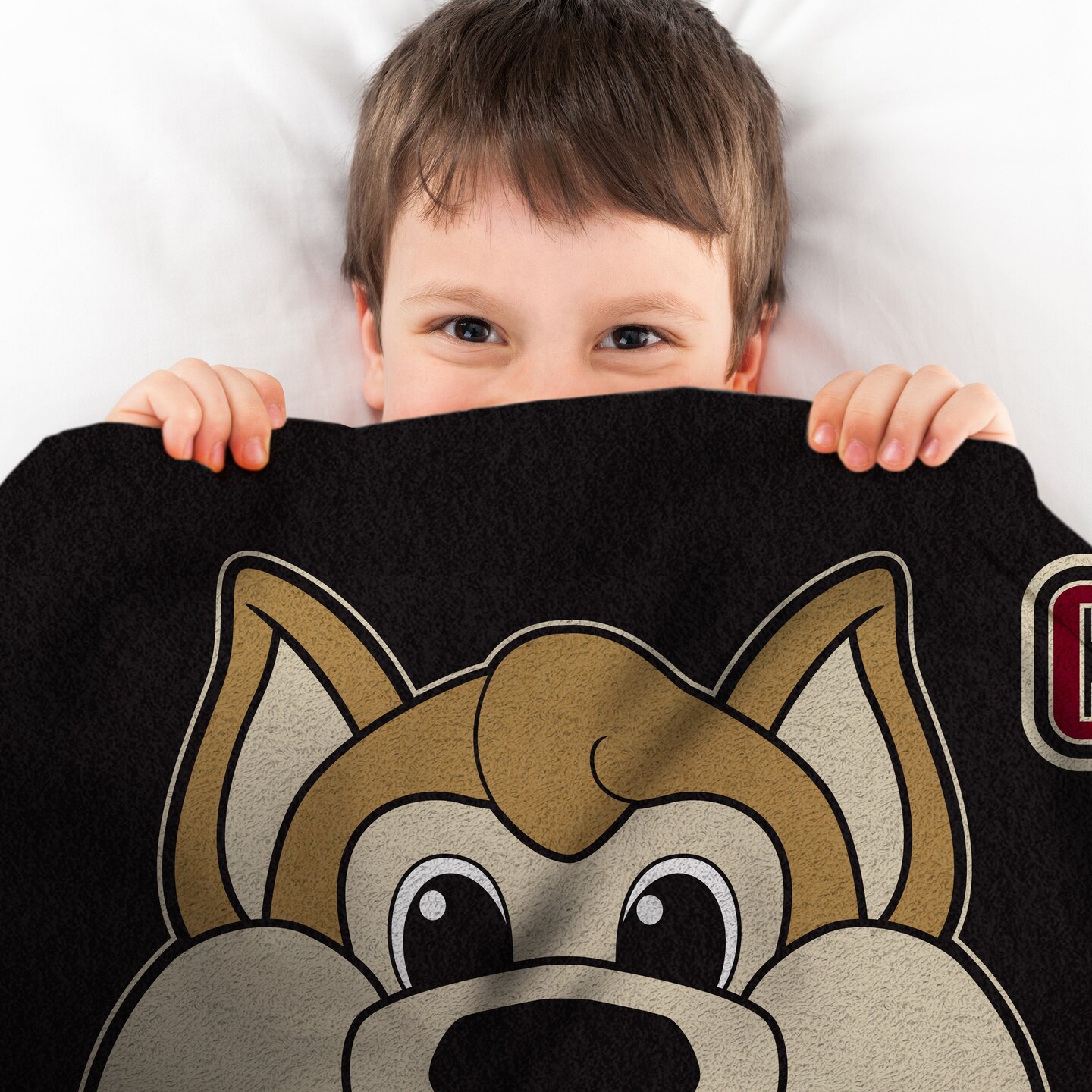 Sleep Squad Arizona Coyotes Howler Mascot 60&#x201D; x 80&#x201D; Raschel Plush Hockey Blanket