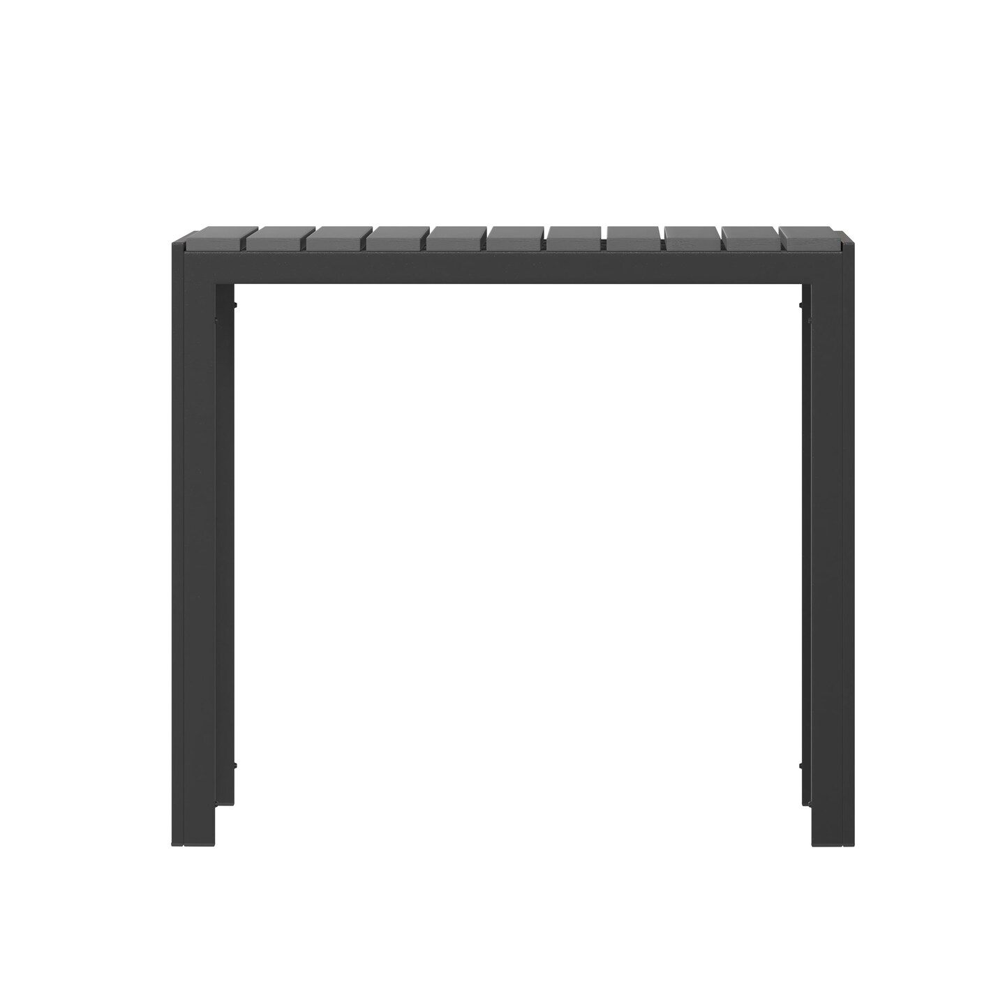 Merrick Lane Tristan All-Weather Indoor/Outdoor Square Patio Dining Table for 4 with Steel Frame and Poly Resin Slatted Top
