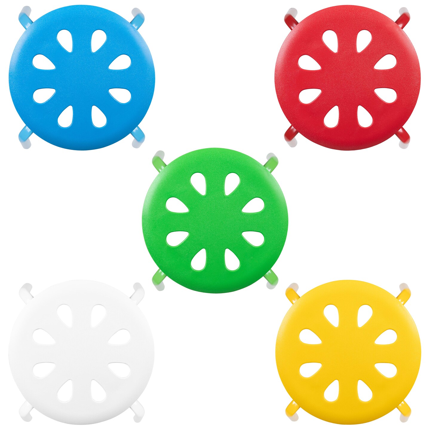 Emma and Oliver Plastic Nesting Stack Stools - Classroom/Home, 11.5"Height (5 Pack)