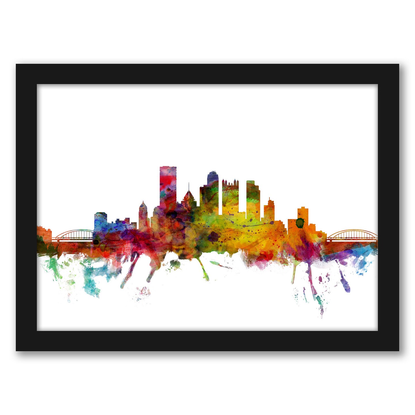 Pittsburgh Pennsylvania Skyline 1 by Michael Tompsett Frame