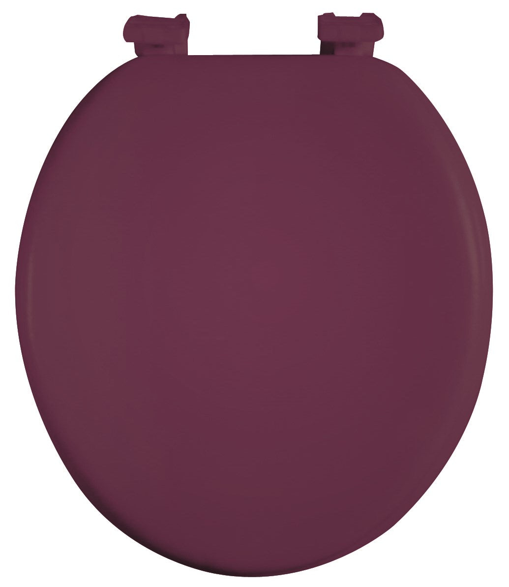 J&V Textiles Soft Round Toilet Seat With Easy Clean & Change Hinge, Padded