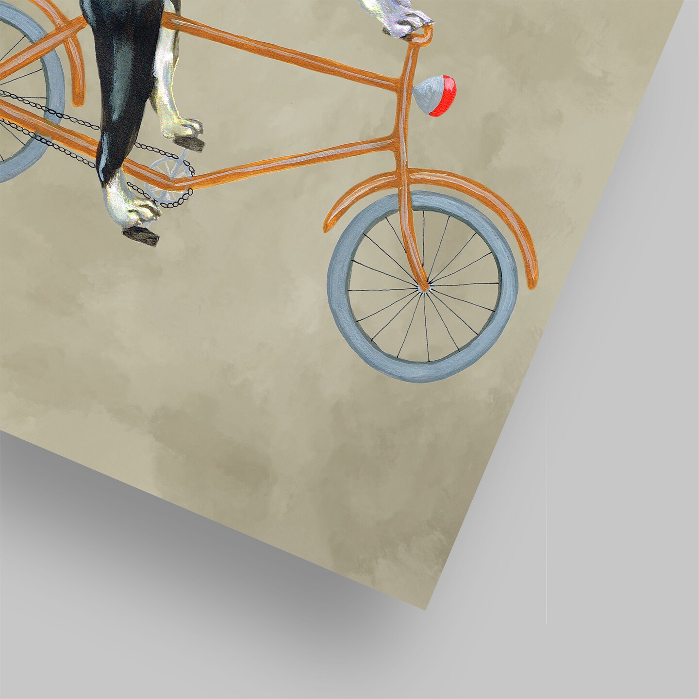 Boston Terrier On Bicycle by Coco De Paris  Poster Art Print - Americanflat