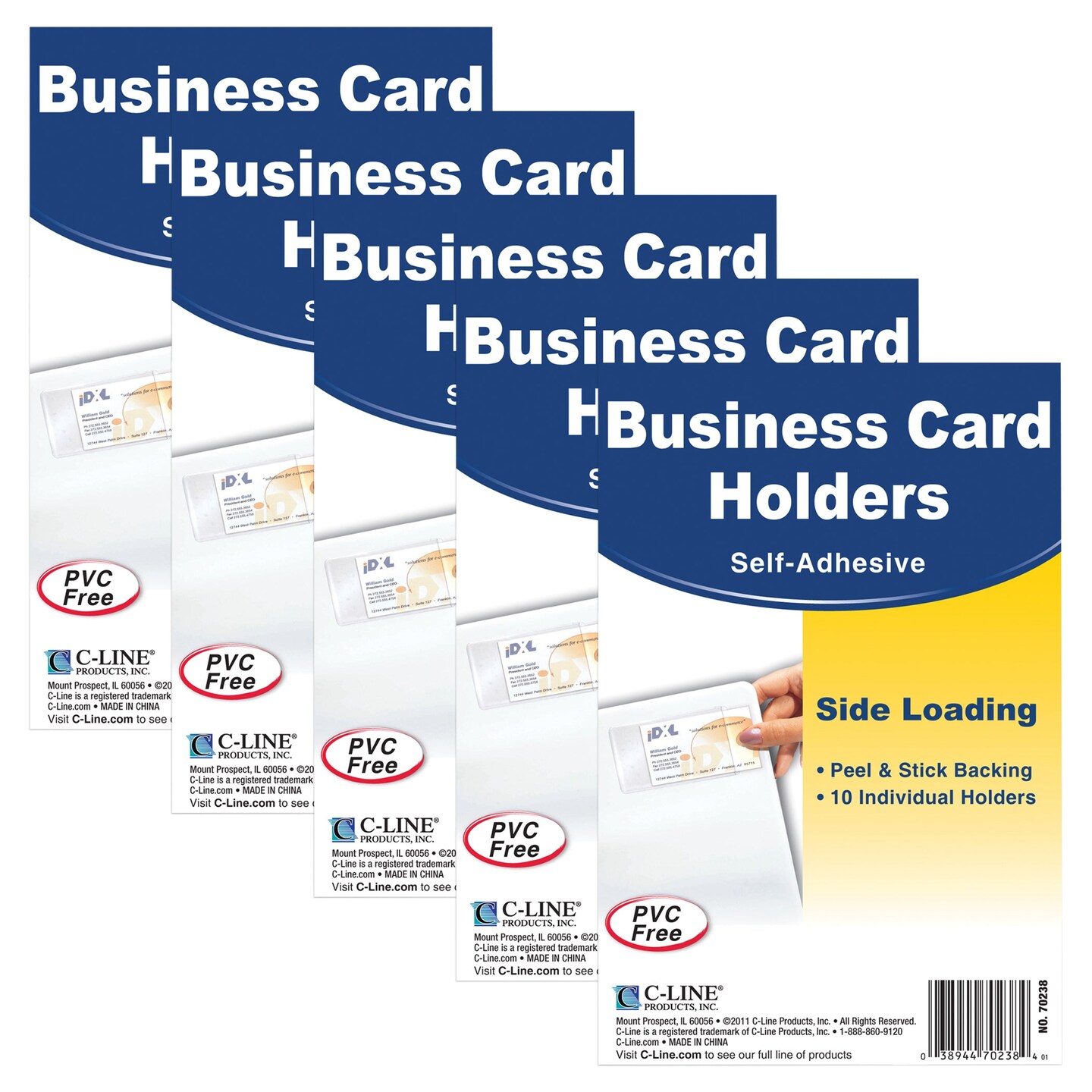 SelfAdhesive Business Card Holder, Side Load, 2" x 31/2", 10 Per Pack, 5 Packs Michaels