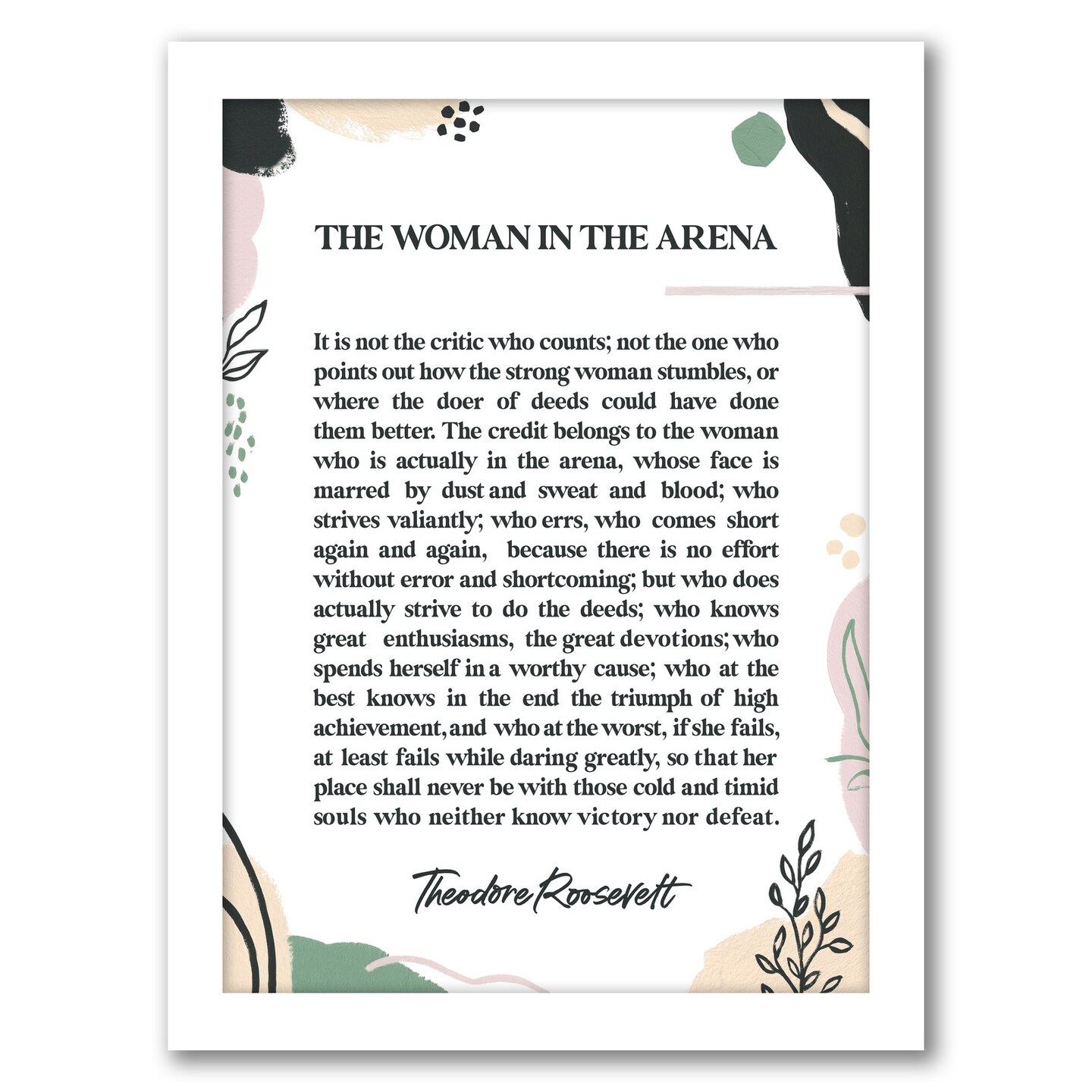 Woman In The Arena by Elena David Frame  - Americanflat