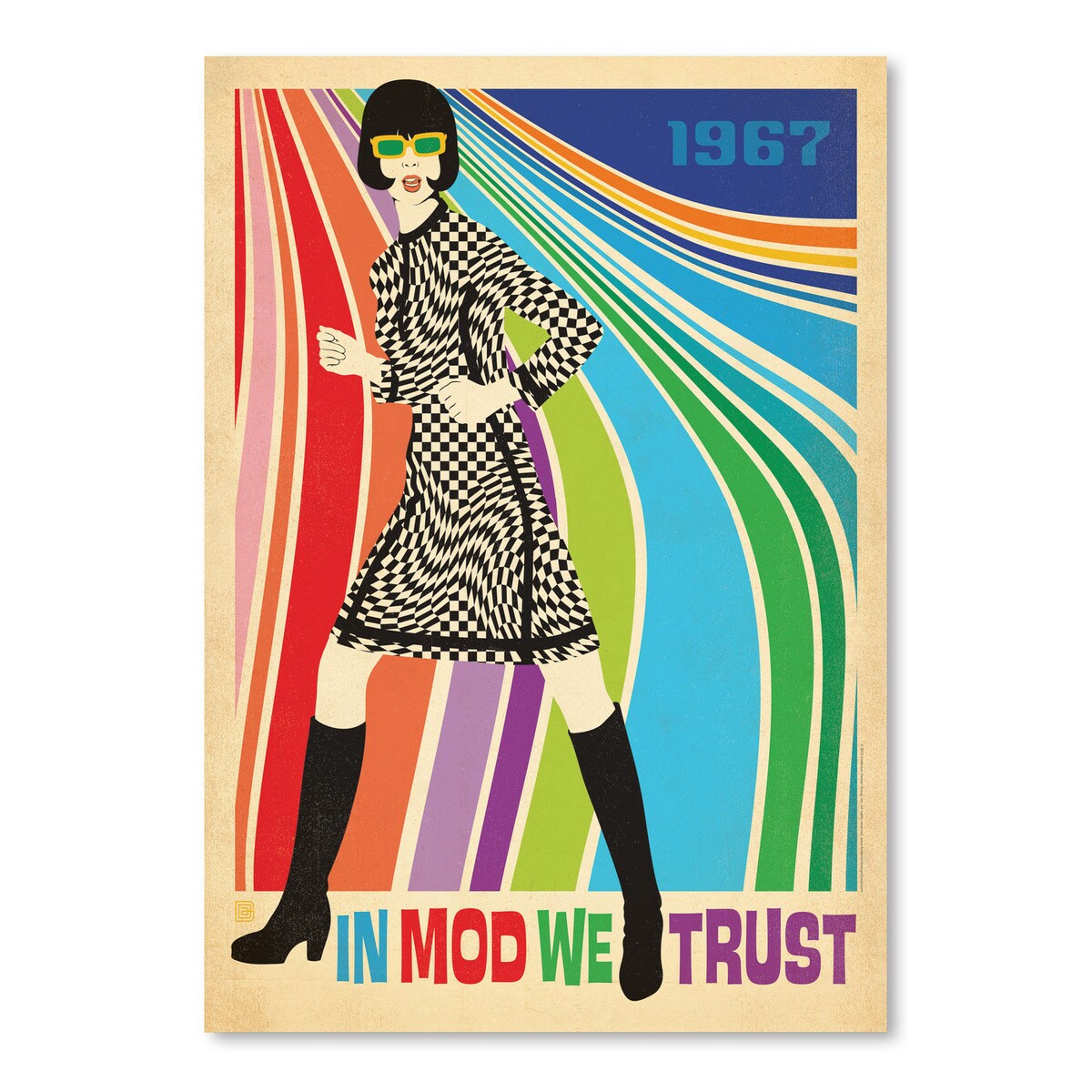Mod Go Go Dancer by Anderson Design Group  Poster Art Print - Americanflat