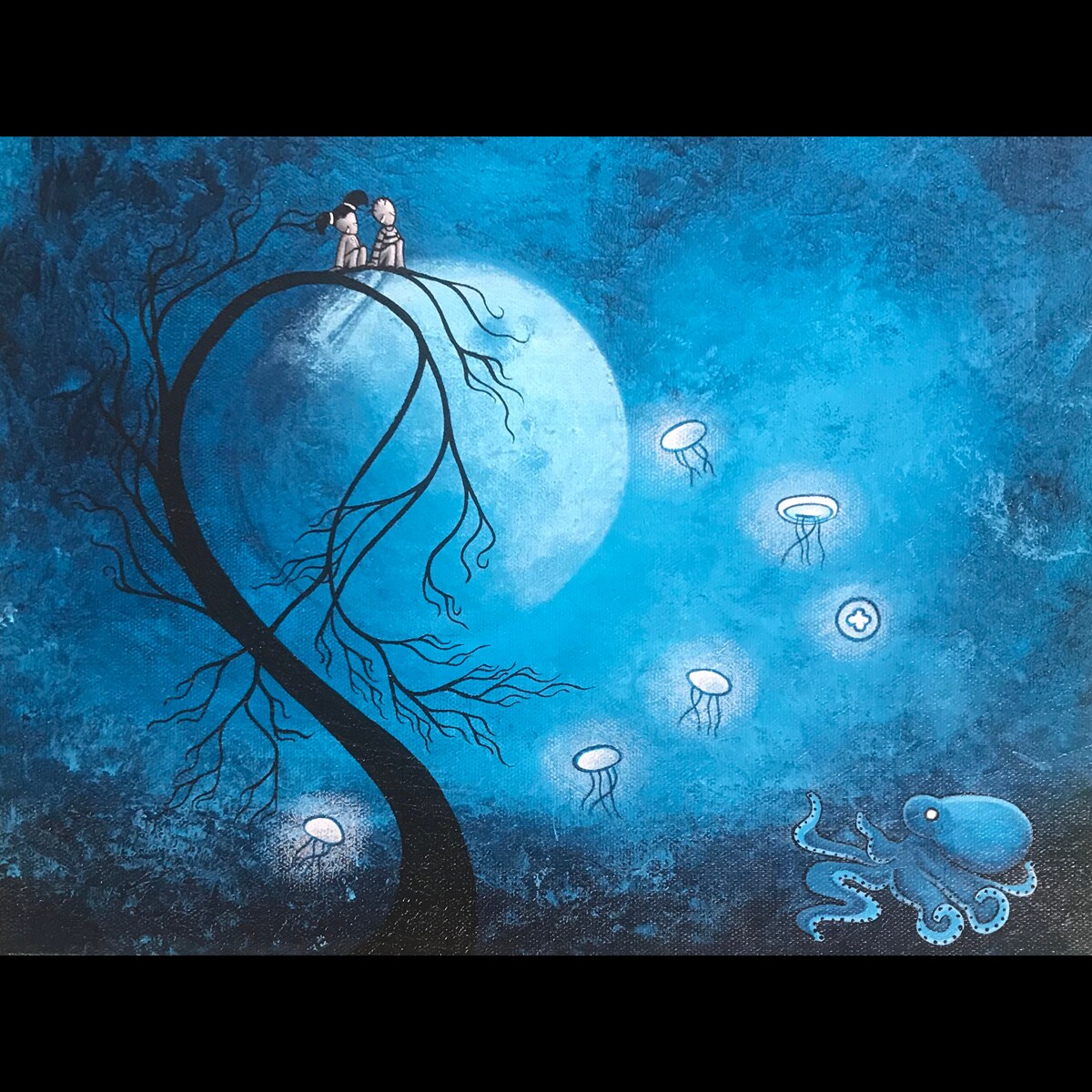 Original Fantasy Art Painting by Jaime Best "In a World of Their Own