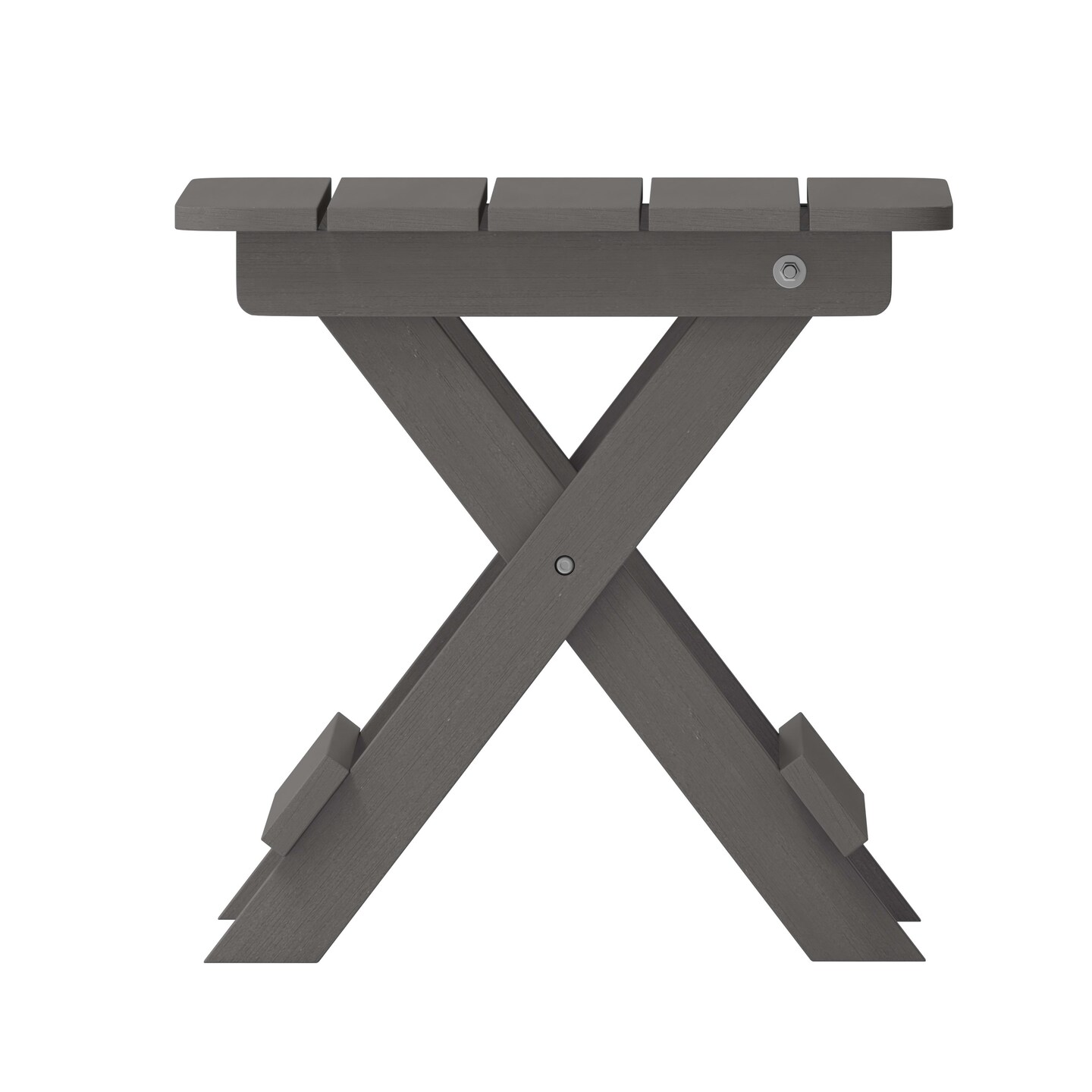 Merrick Lane Ridley Outdoor Folding Side Table, Portable All-Weather HDPE Adirondack Side Table