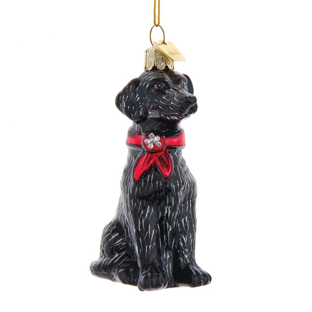 KSA Pack of 6 Black Labrador Retriever Christmas Ornaments 4.25"