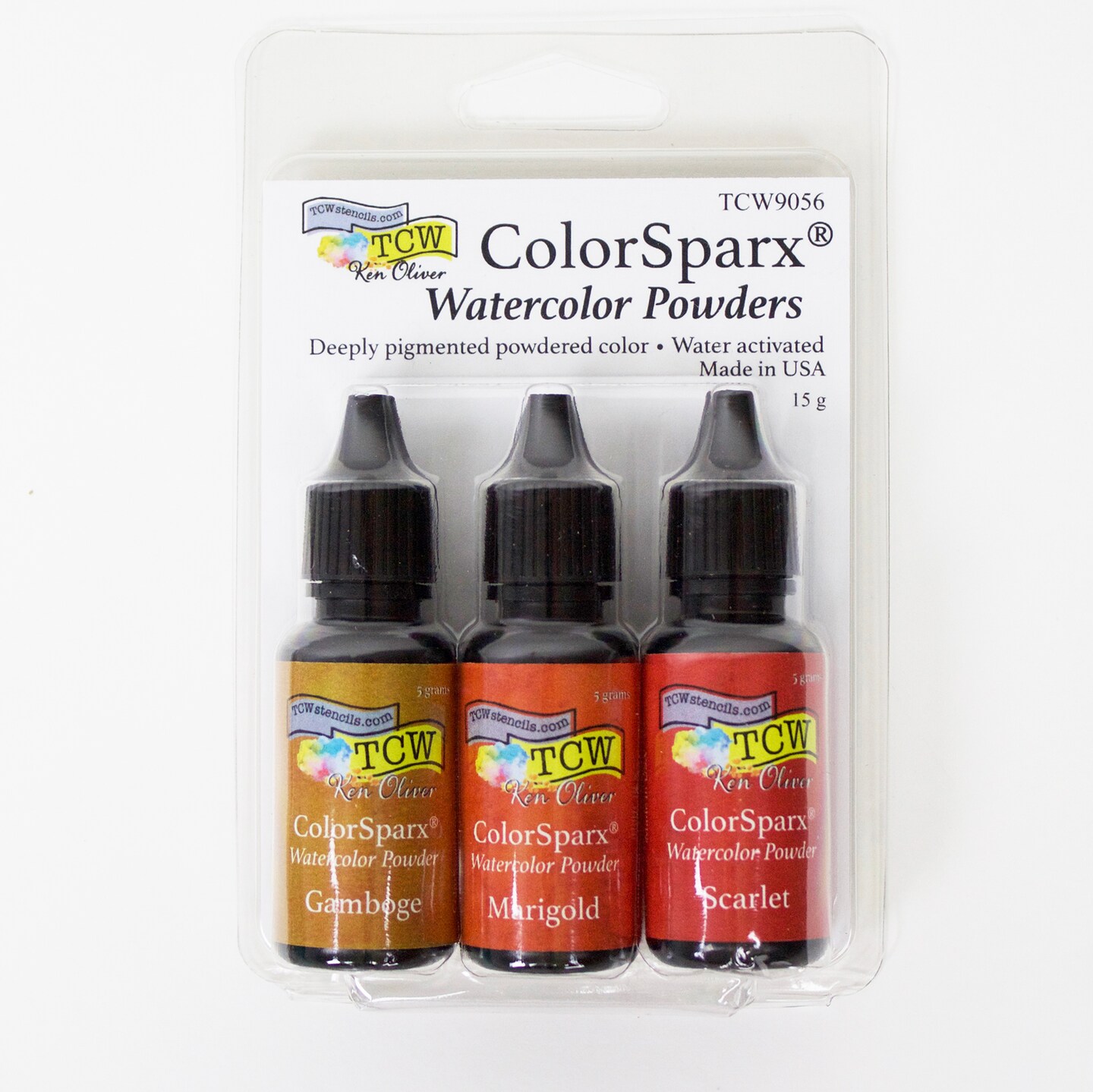 Ken Oliver Color Burst Watercolor Powder Set, 3-Colors, Sun Splash
