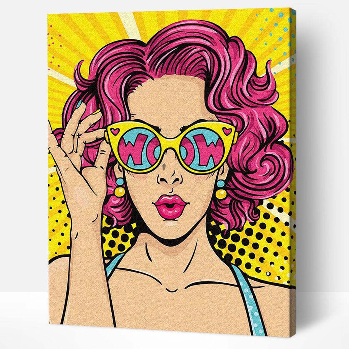 Adbrain Pop Art Girl Paint by Number Kit