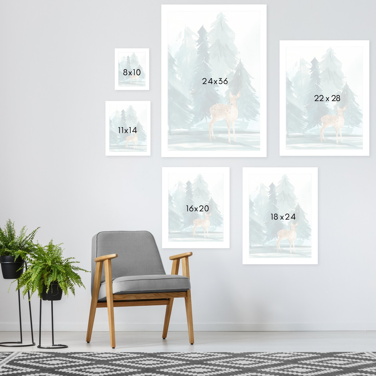8&#x22; x 10&#x22; Lush Forest Guest by Pi Holiday Framed Print Wall Art - Americanflat - Americanflat