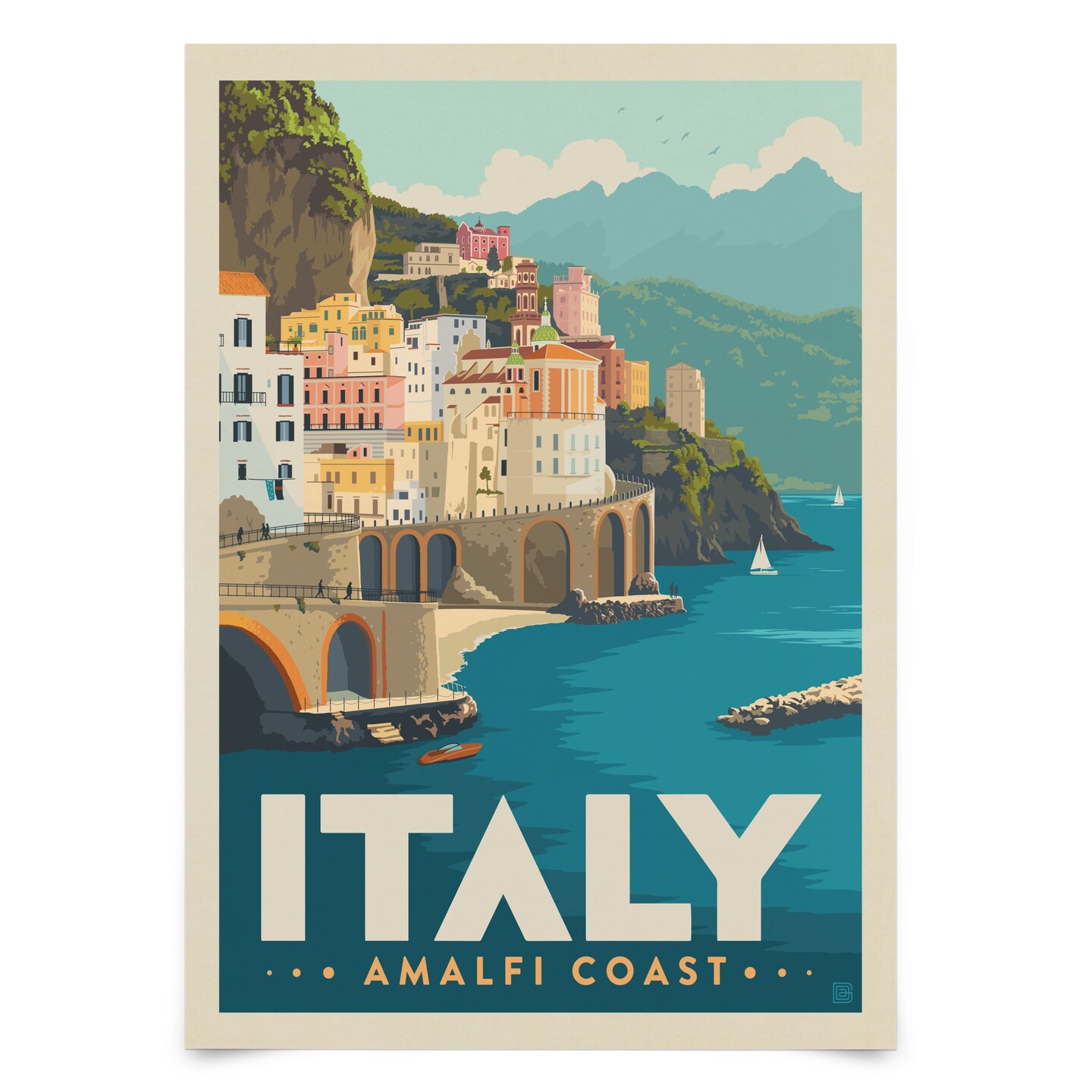 Italy Amalfi Coast by Joel Anderson Poster Art Print  - Americanflat