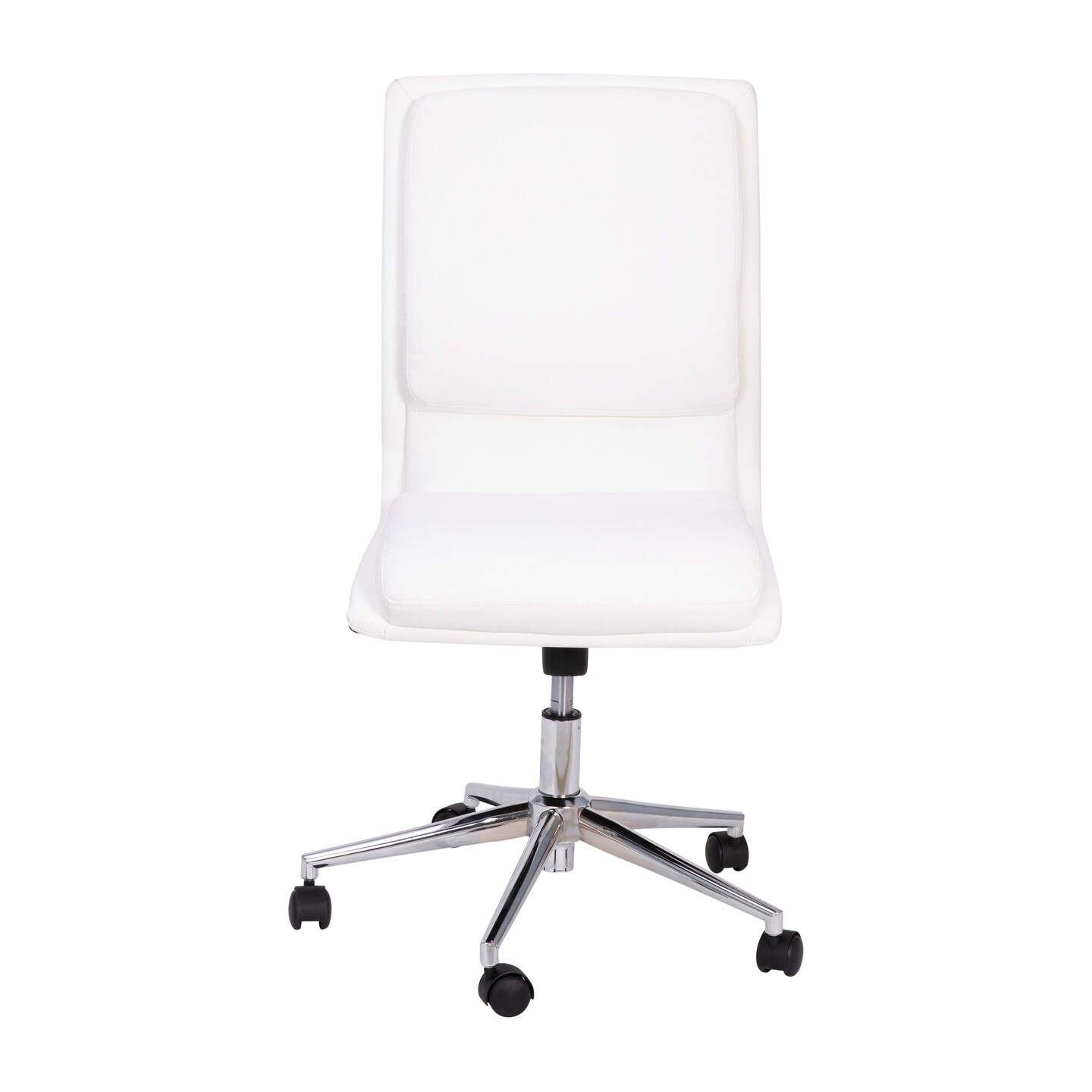 Merrick Lane Artemis Mid-Back Armless Home Office Chair with Height Adjustable Swivel Seat and Five Star Chrome Base