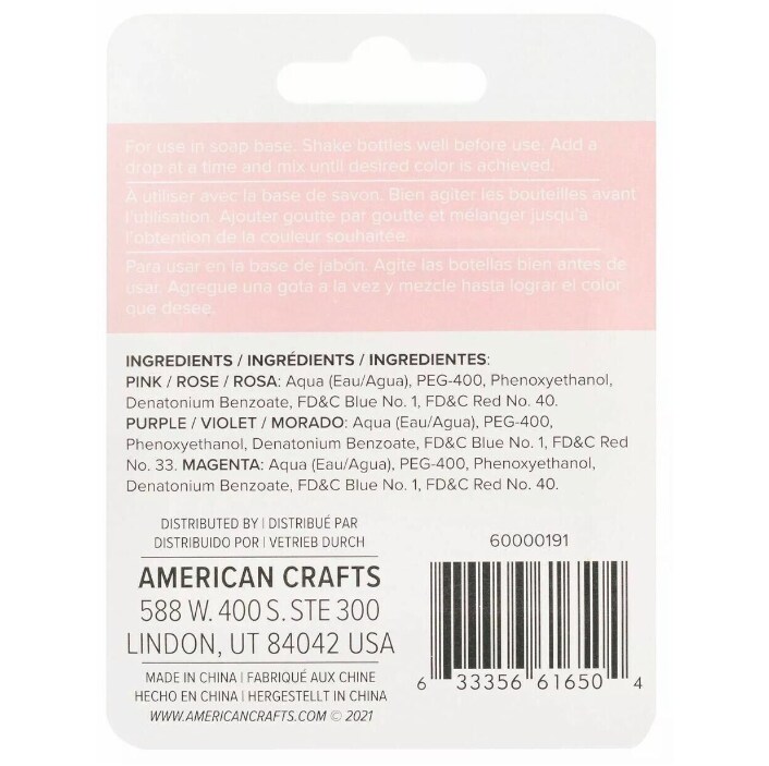 We R Memory Keepers SUDS Soap Maker Colorant 3ml 3/Pkg-Berry - 60000191 by American Crafts