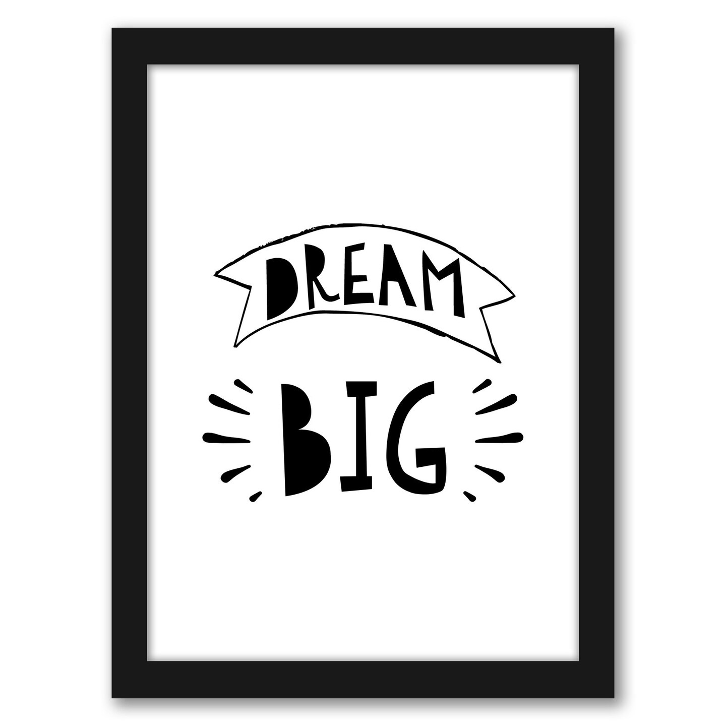 Dream Big Bw by Kate Shephard Frame  - Americanflat