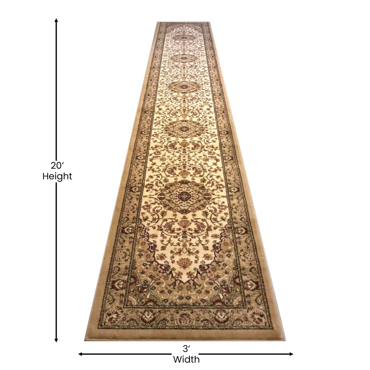 Masada Rugs Bellagio Collection Traditional Area Rug - Design B401