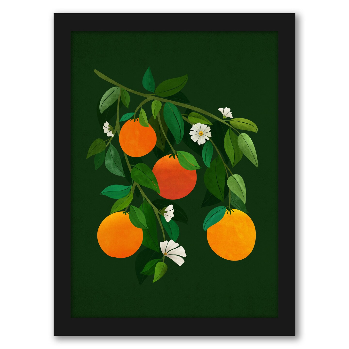 Oranges And Blossoms by Modern Tropical Frame  - Americanflat
