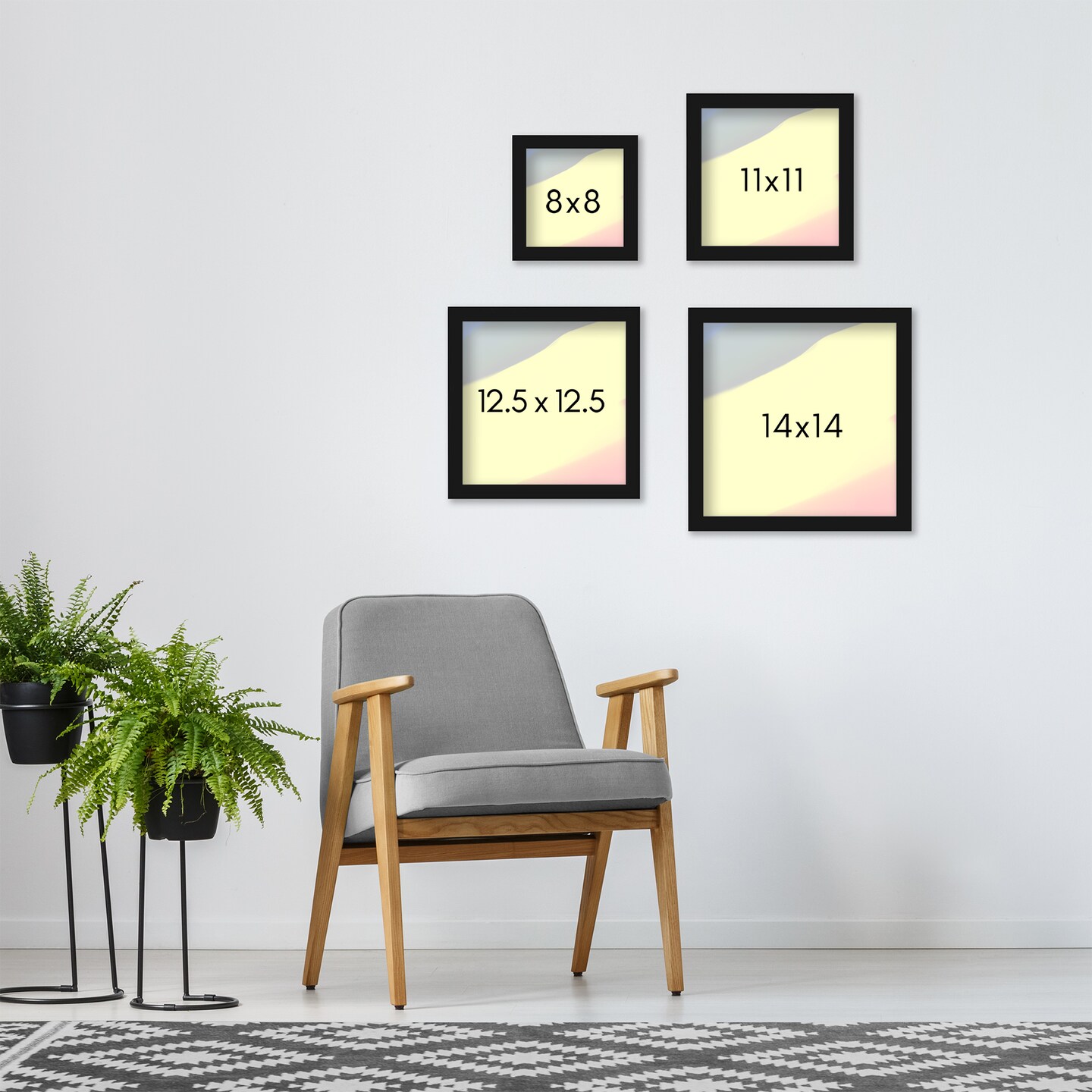 Blue Yellow And Red Abstract by Kasi Minami Frame  - Americanflat