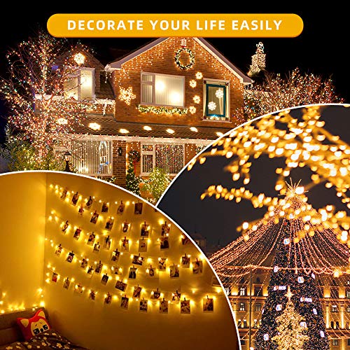 10 Pck Fairy Lights, LED Fairy Lights Battery Operated,7 Feet 20 LED Flexible Firefly Mason Jar Lights Mini String Lights for DIY Wedding Party Bedroom Christmas Decoration (Warm White)