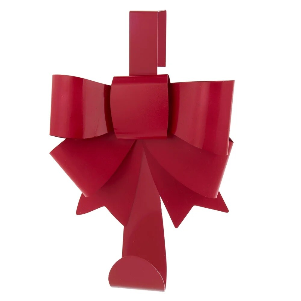 KSA Pack of 6 Red Bow Christmas Wreath Hangers 12&#x22;