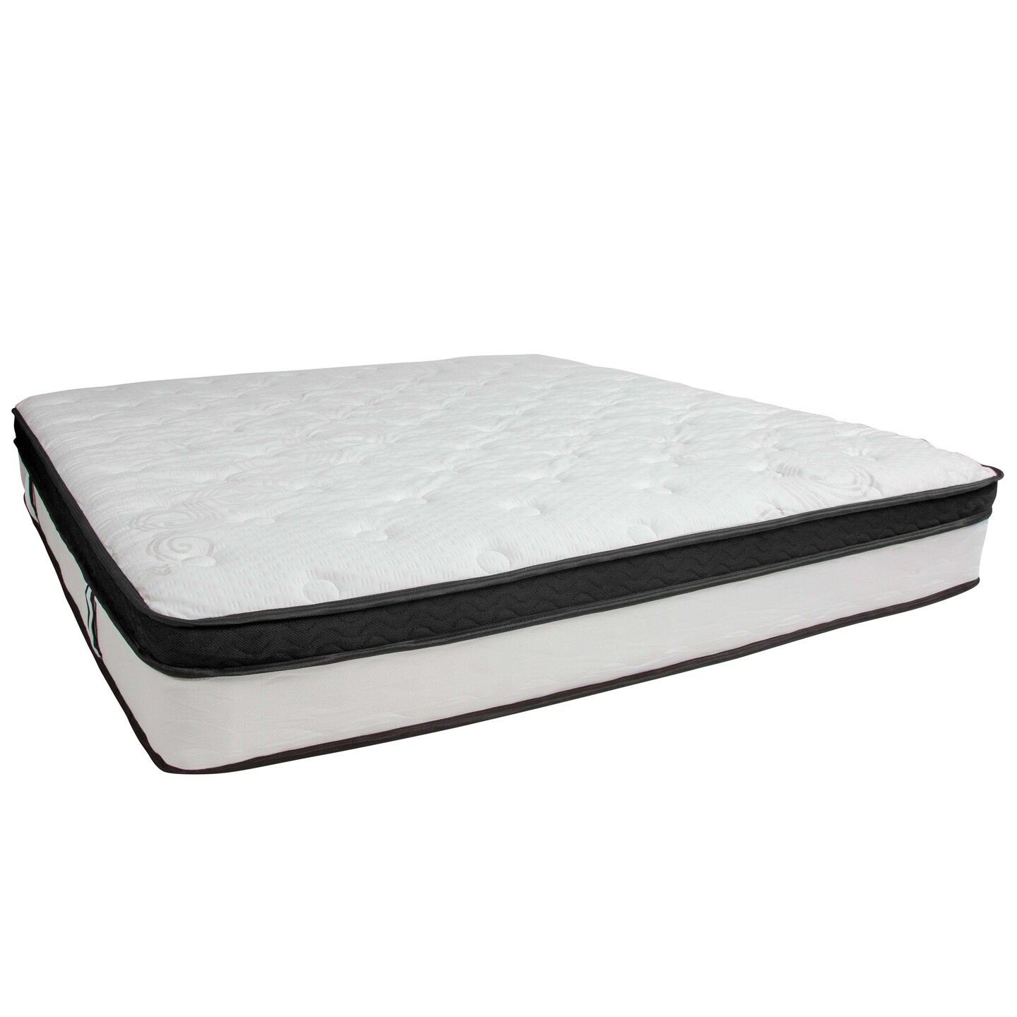 Merrick Lane Hulen 12 Inch Hybrid Pocket Spring &#x26; CertiPUR-US Certified Memory Foam Mattress