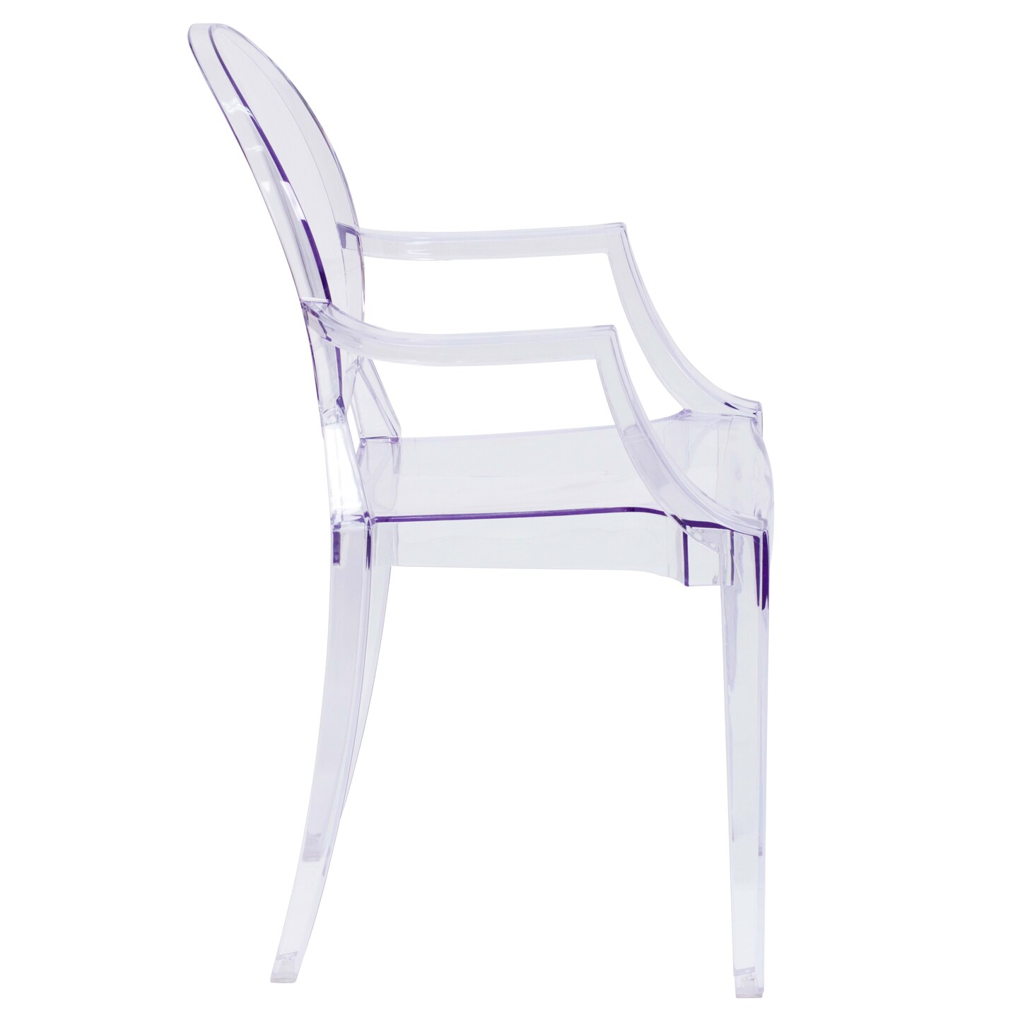 Emma and Oliver Oval Back Ghost Chair with Arms