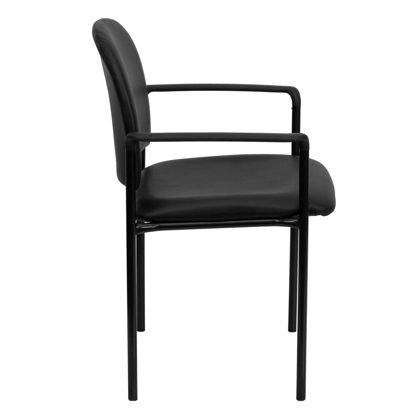 Emma and Oliver Comfort Stackable Steel Side Reception Chair with Arms