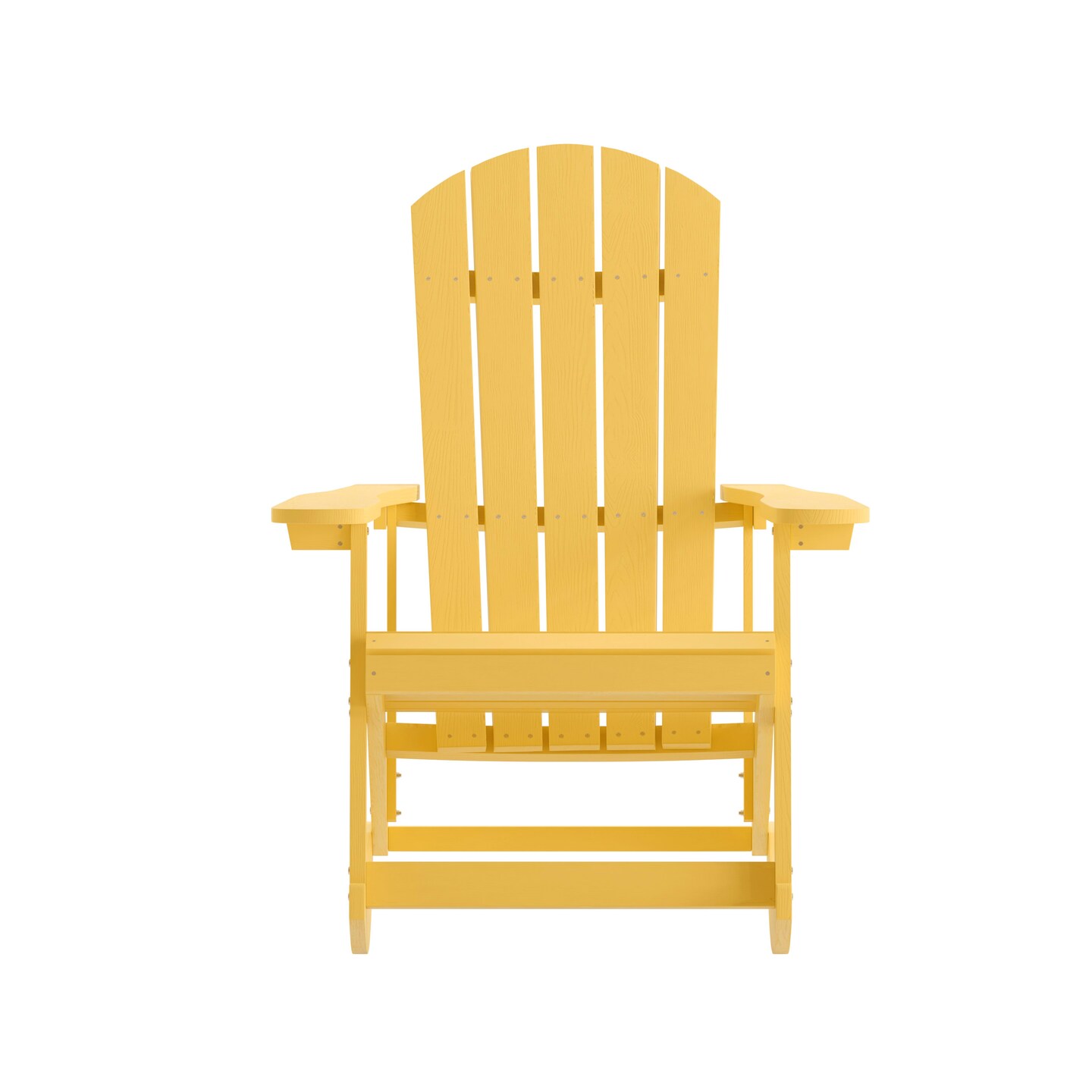 Merrick Lane Set of 2 Atlantic All-Weather Polyresin Adirondack Rocking Chair with Vertical Slats