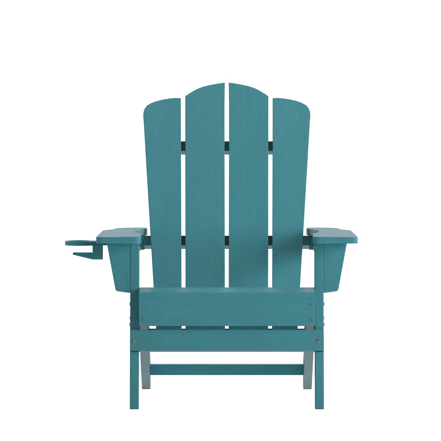 Merrick Lane Nassau Adirondack Chair with Cup Holder, Weather Resistant HDPE Adirondack Chair