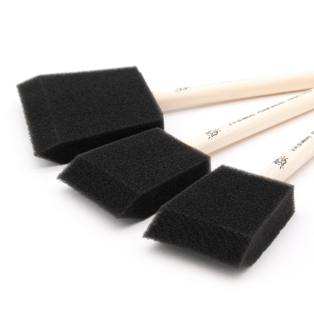 Hello Hobby Variety Craft Black Foam Brush 4pc Set, Adult, Teens