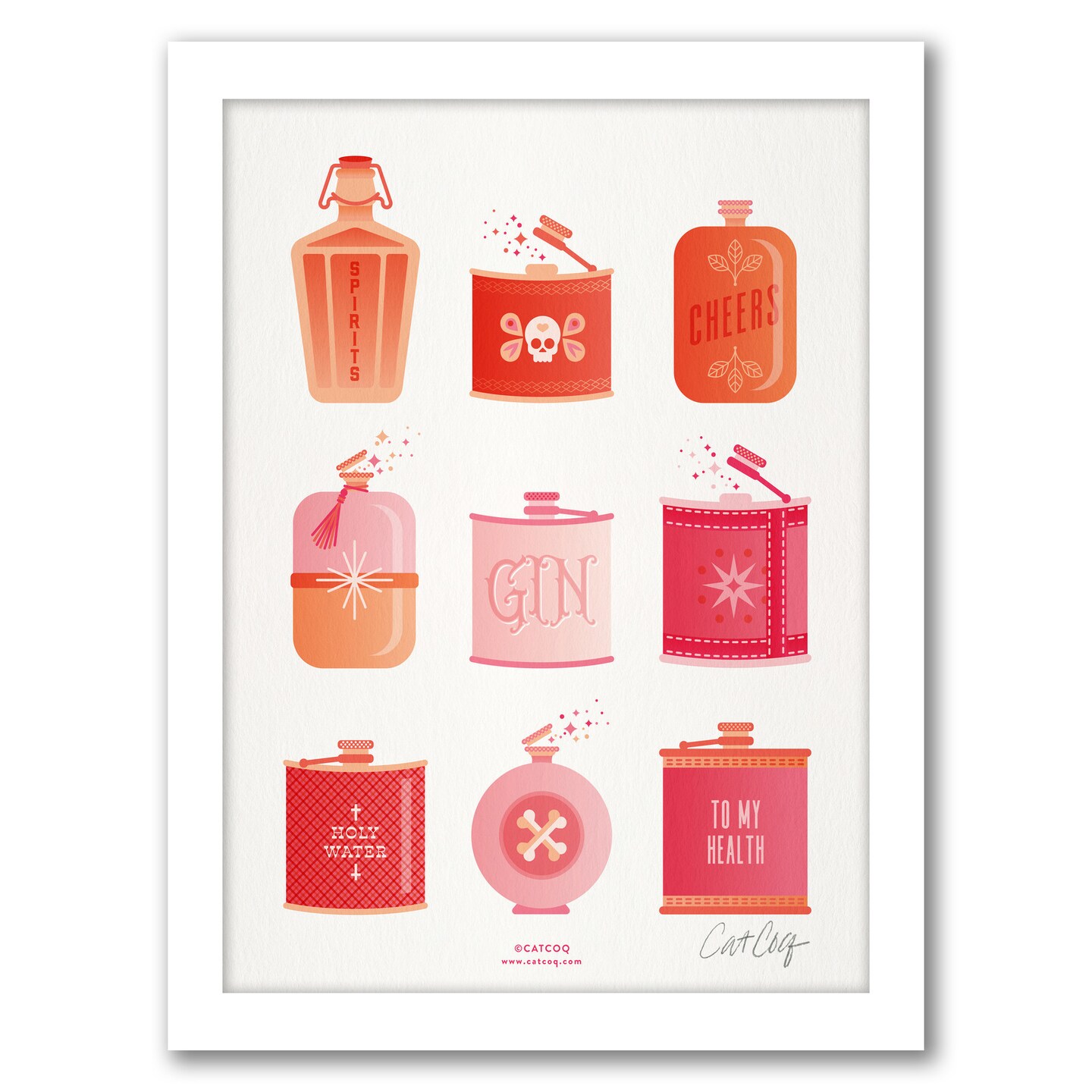 Flask Collection by Cat Coquillette Frame  - Americanflat