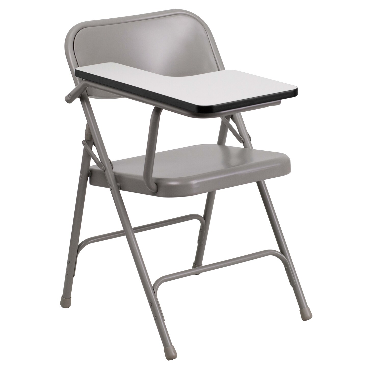 Emma and Oliver Premium Steel Folding Chair with Right Handed Tablet Arm - Event Chair