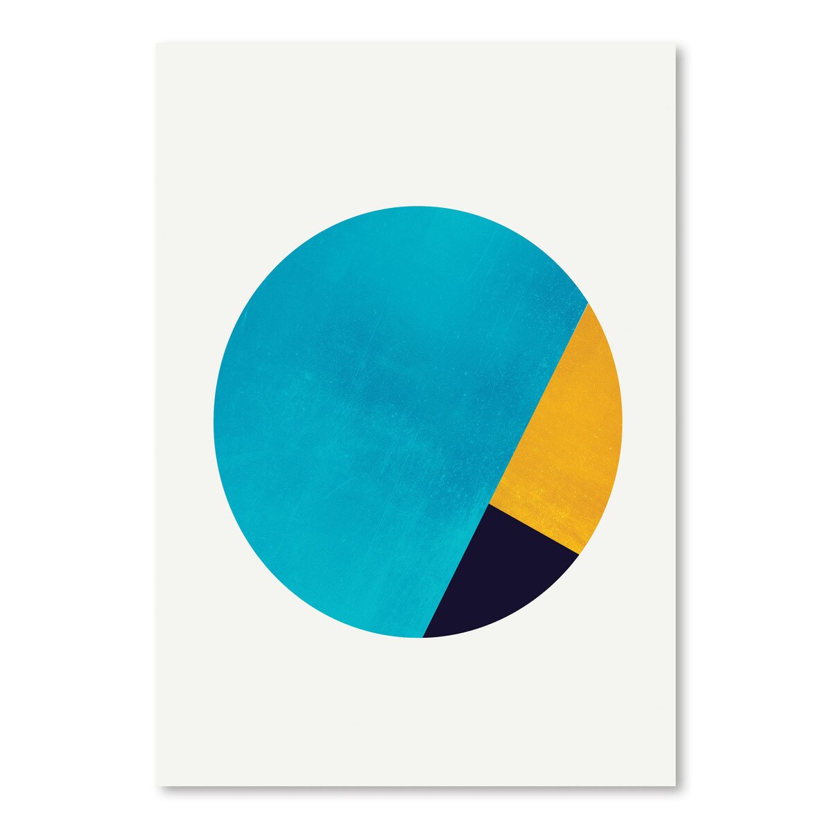 Turquoise And Gold Moon by Digital Keke  Poster Art Print - Americanflat