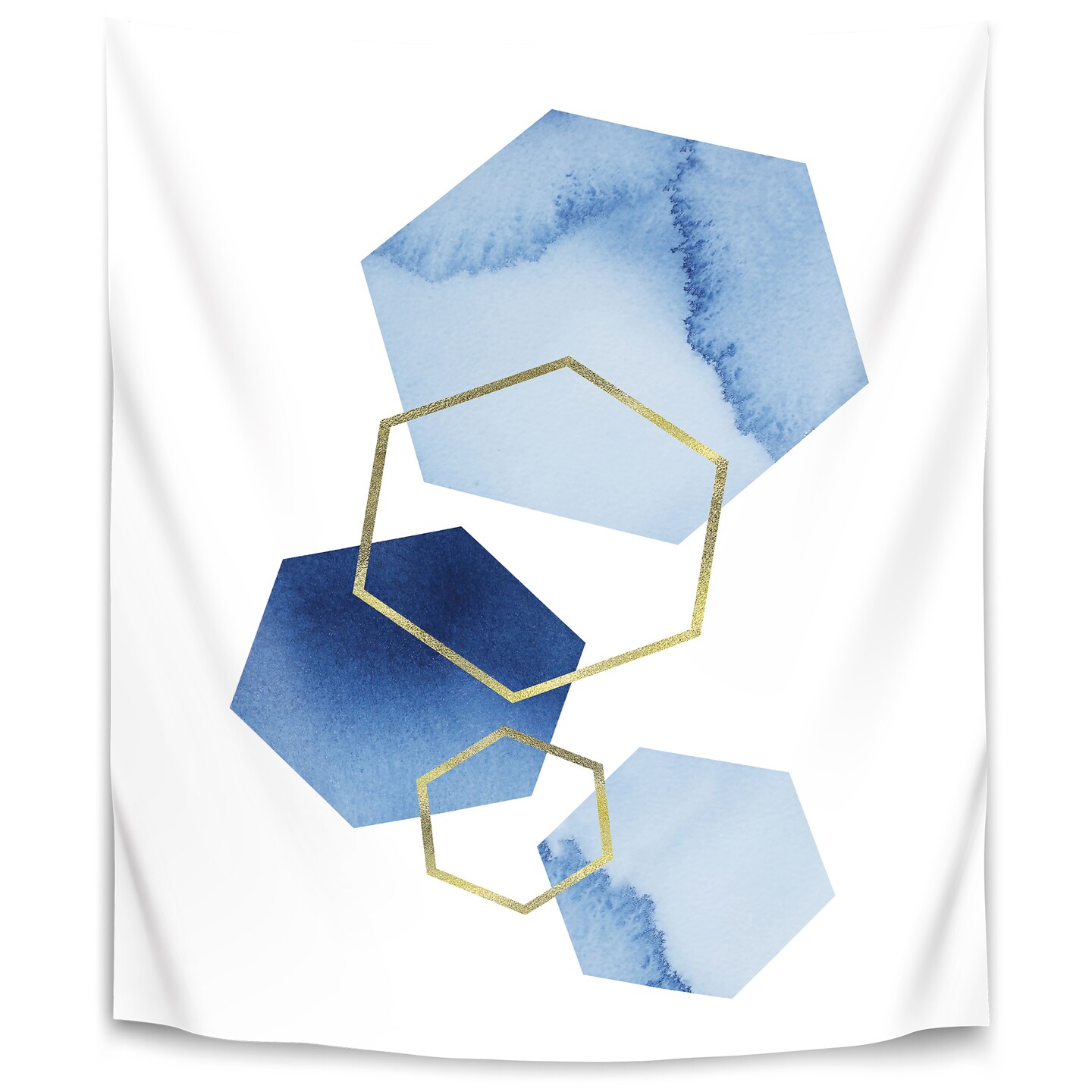 Blue And Gold by Sisi and Seb  Wall Tapestry - Americanflat