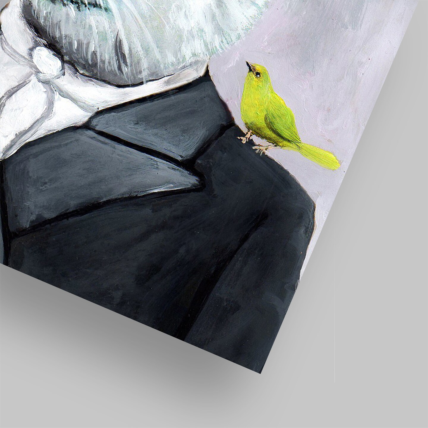 Cat With Bird by Coco De Paris  Poster Art Print - Americanflat
